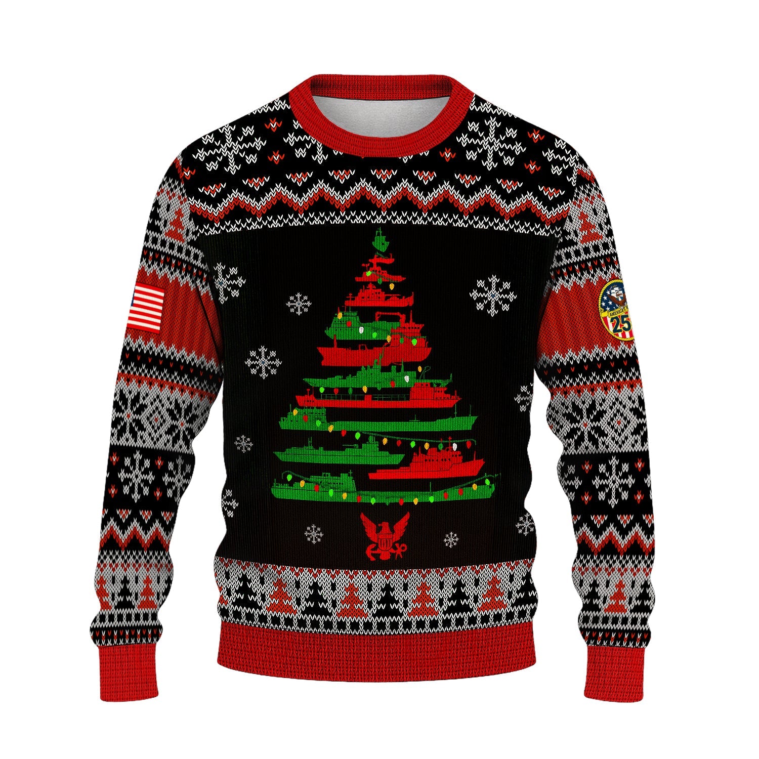 America's Navy 250 Christmas Ugly Sweater