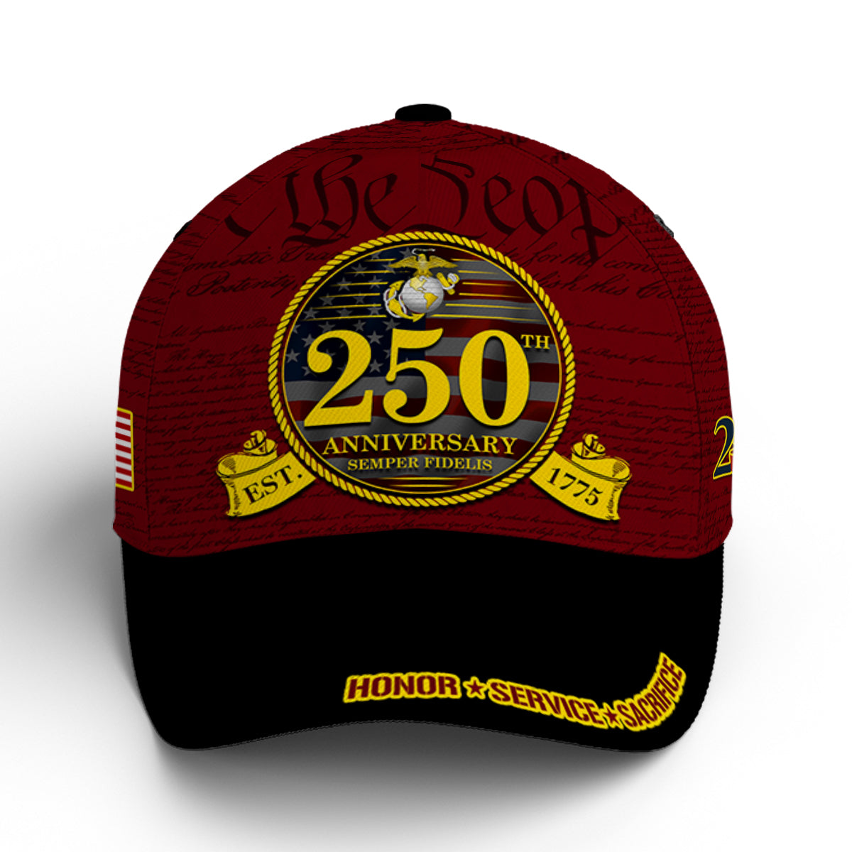 MARlNE 250th Anniversary Semper Fidelis All Over Prints Premium Classic Cap