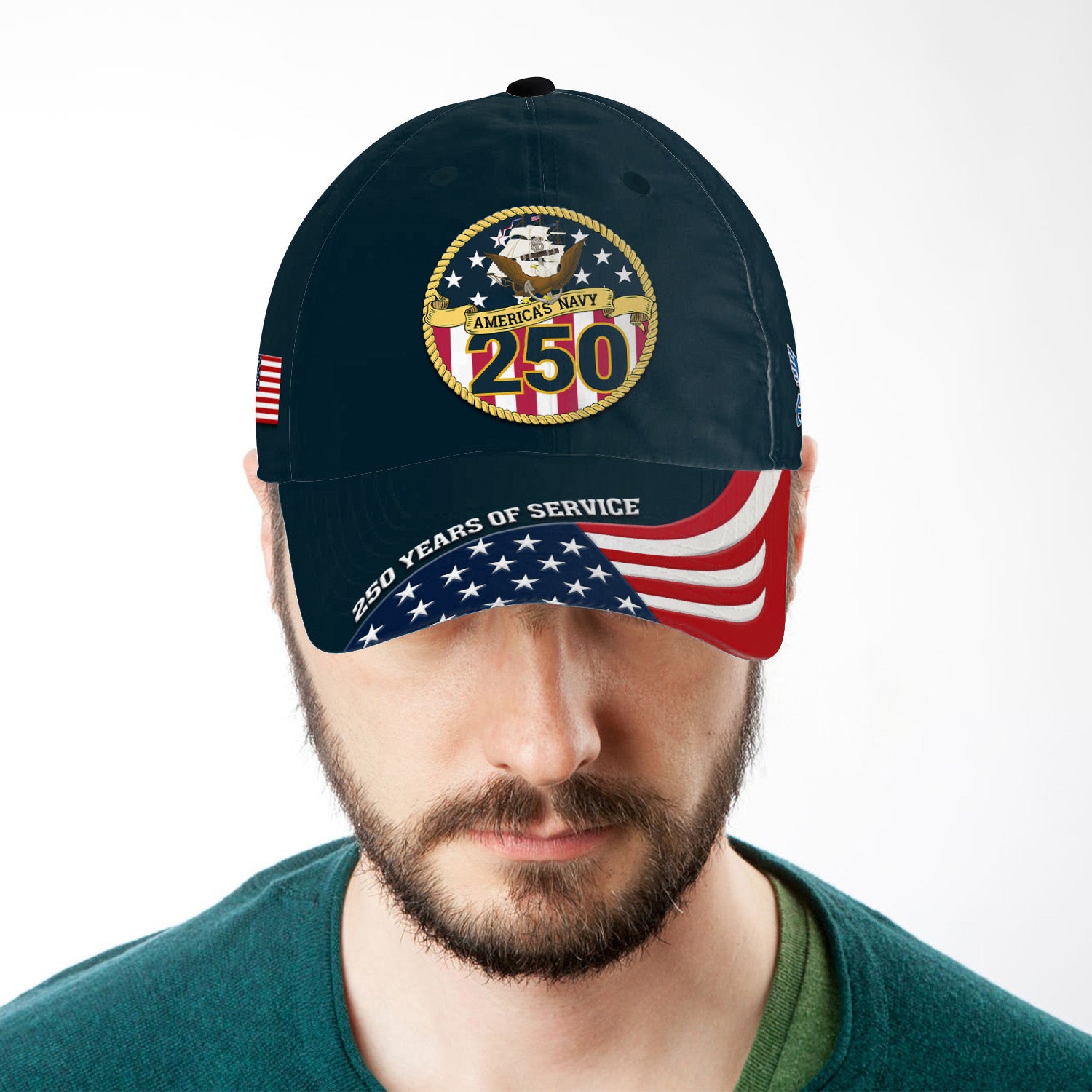 America's Navy 250 Years of Service All Over Prints Premium Classic Cap