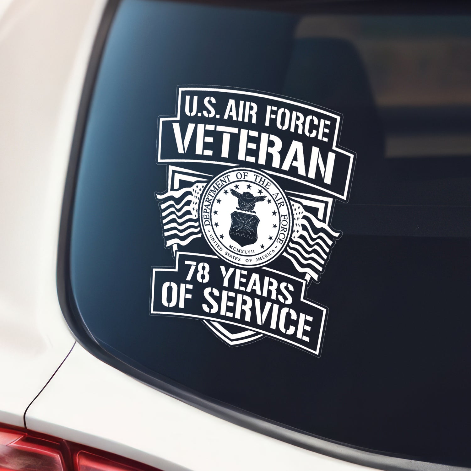 US Air Foce Veteran 78 Years Of Service Stickers