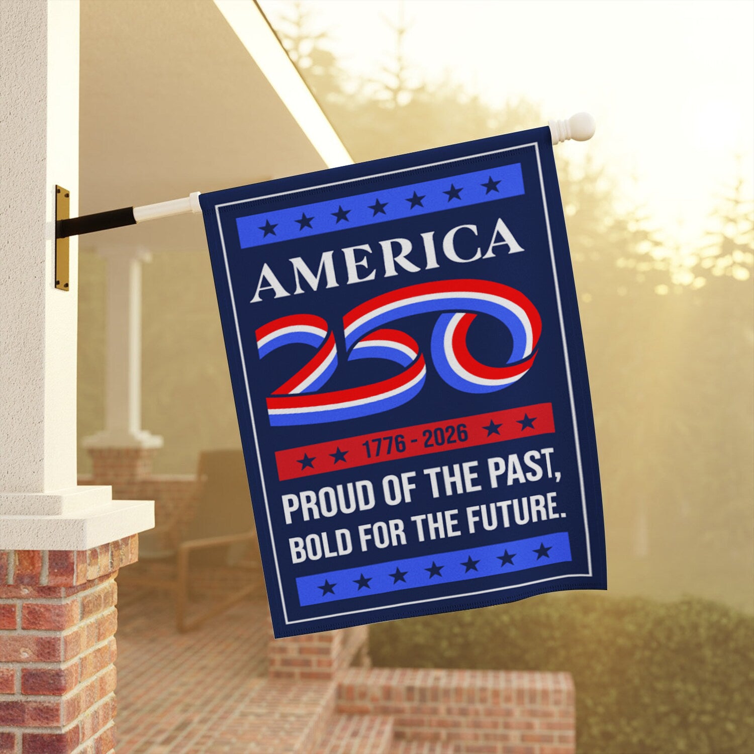America 250 1776 - 2026 Proud Of The Past House Flag 28''x40'' Twin-Side Printing