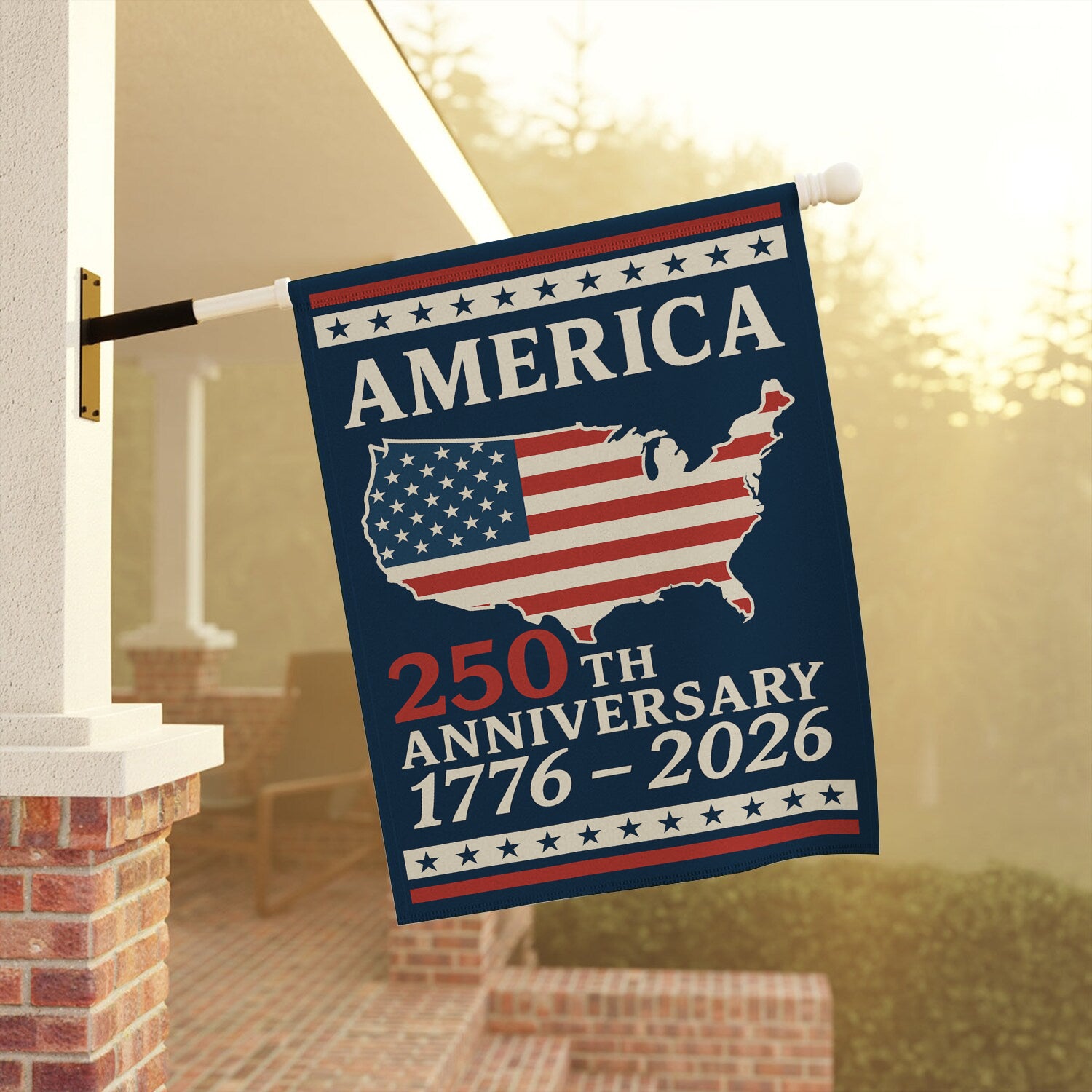 America 250th Anniversary 1776-2026 House Flag 28''x40'' Twin-Side Printing