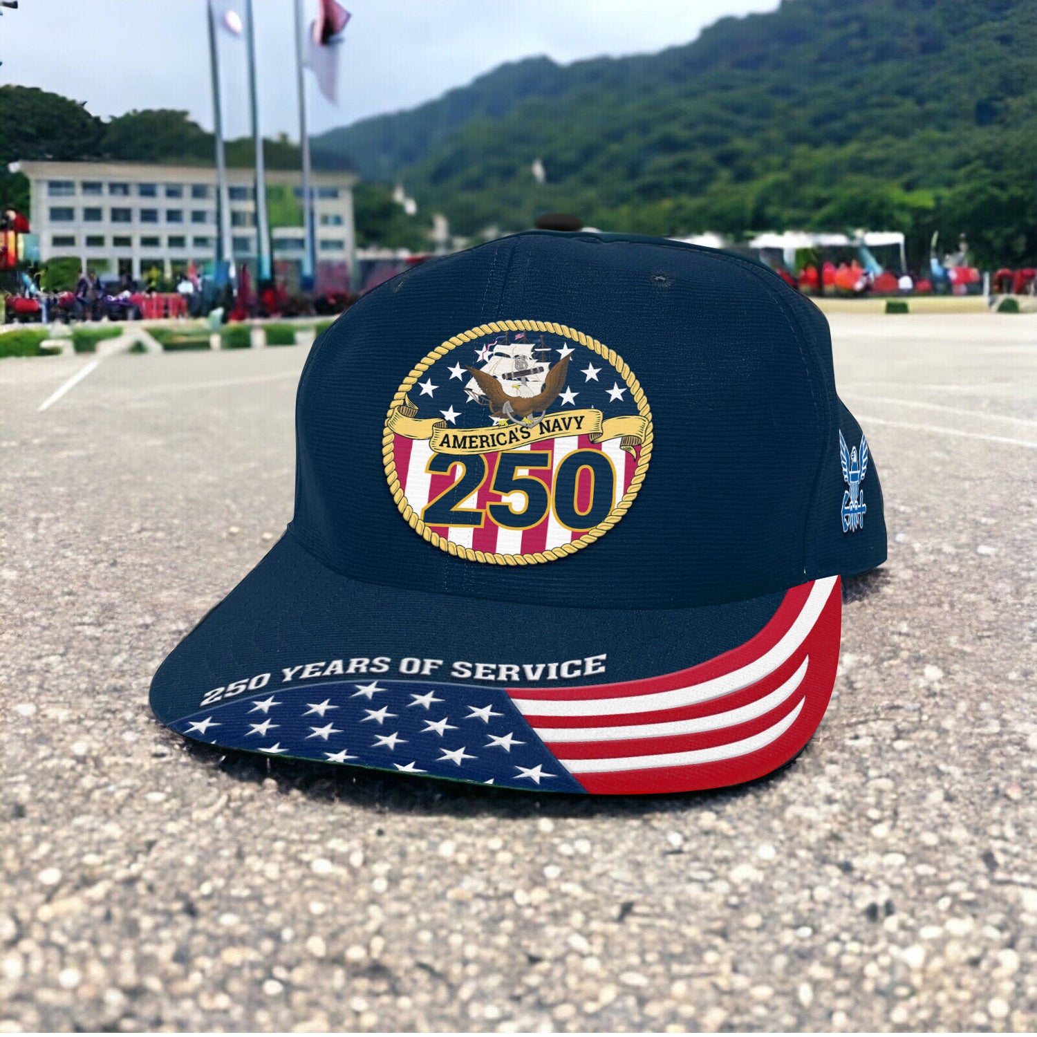 America's Navy 250 Years of Service All Over Prints Premium Classic Cap