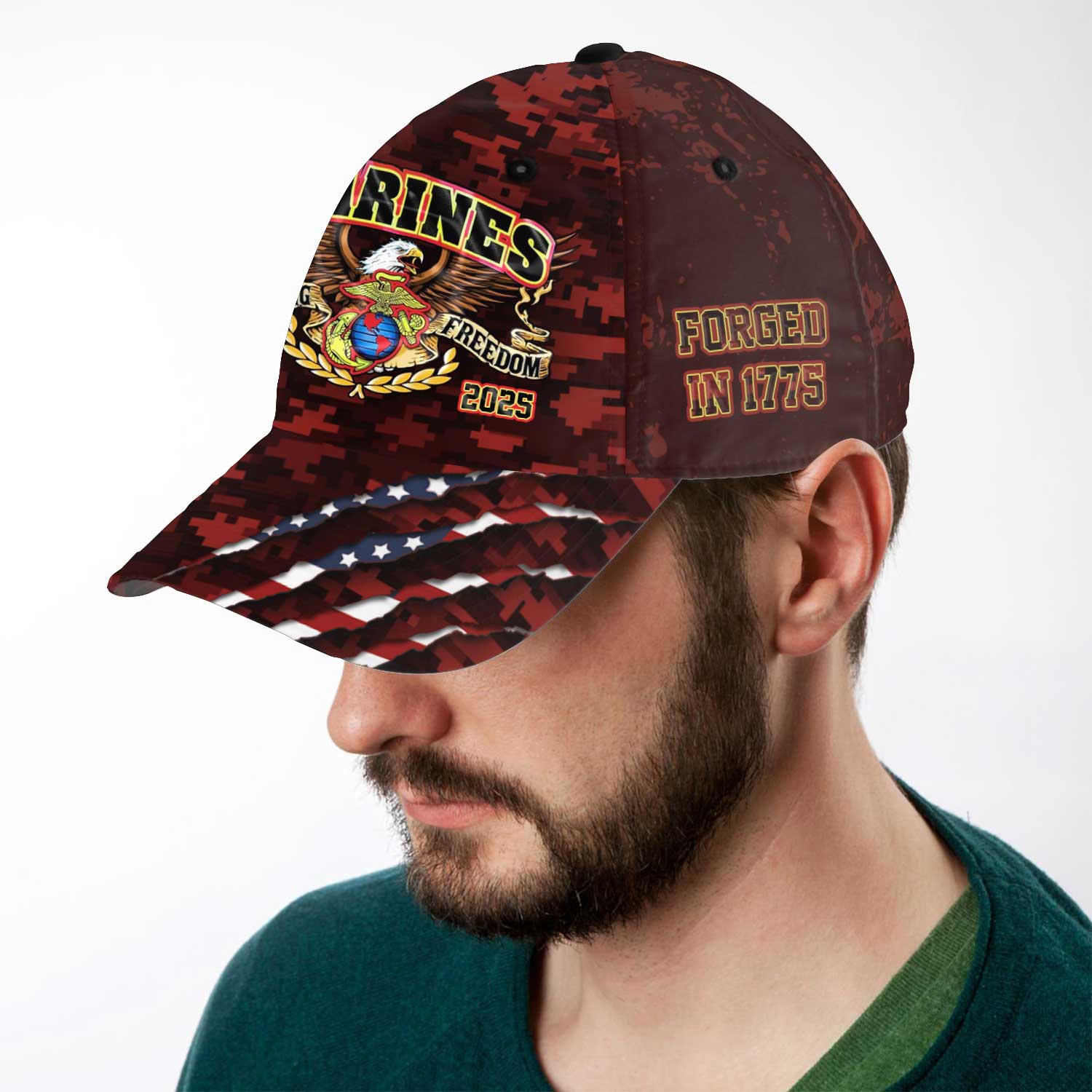 MARlNE Defending Freedom 1775-2025 All Over Prints Premium Classic Cap