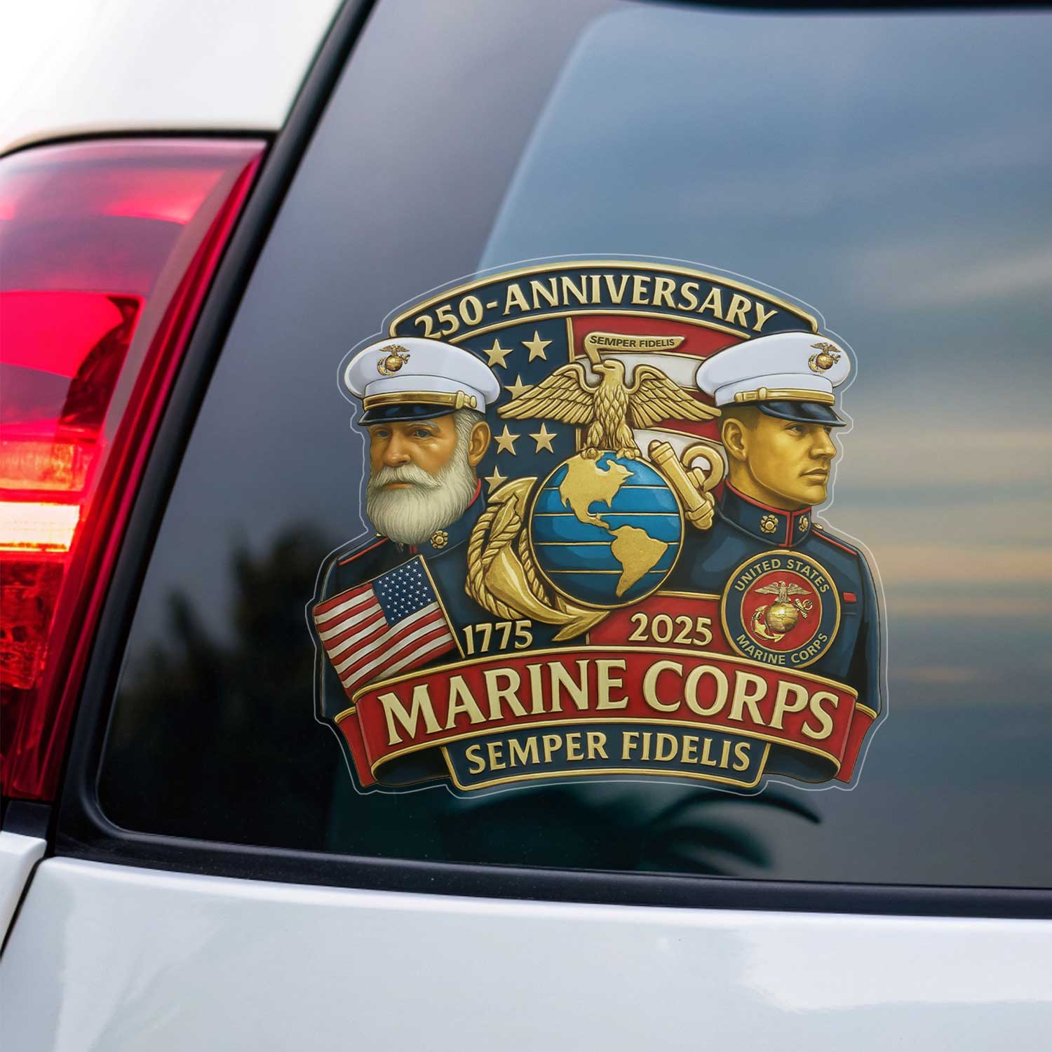 MARlNE 250 Years Of Service Semper Fidelis Stickers