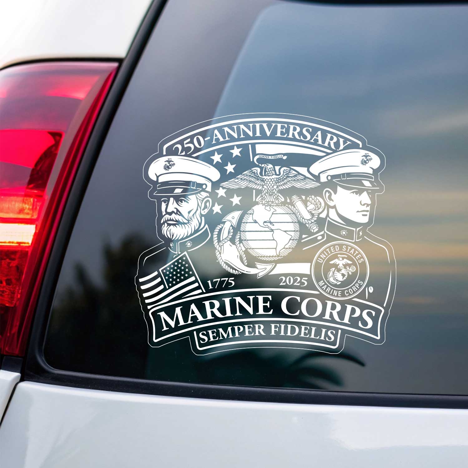 MARlNE 250 Years Of Service Semper Fidelis Stickers