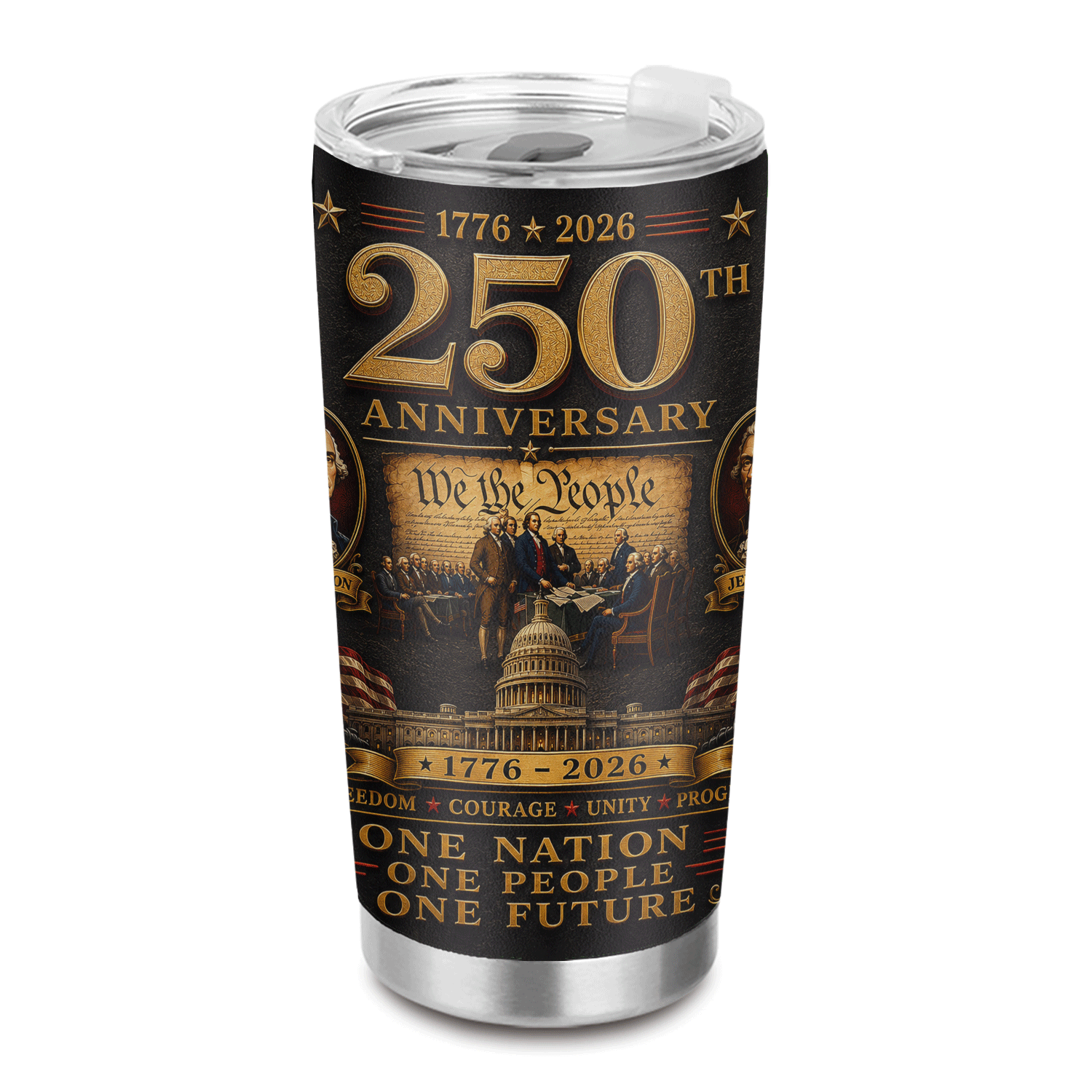America 250th Anniversary Founding Fathers 20oz Tumbler