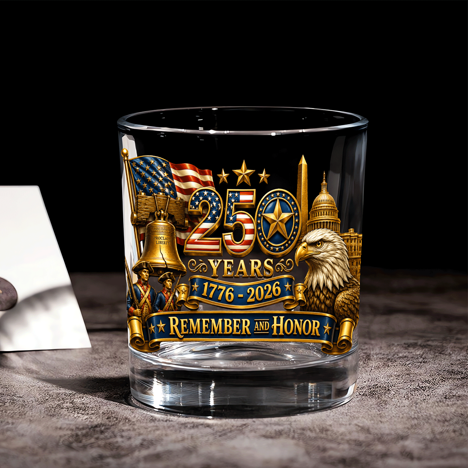 USA Freedom Whiskey Glass 1776-2026 Collector Edition
