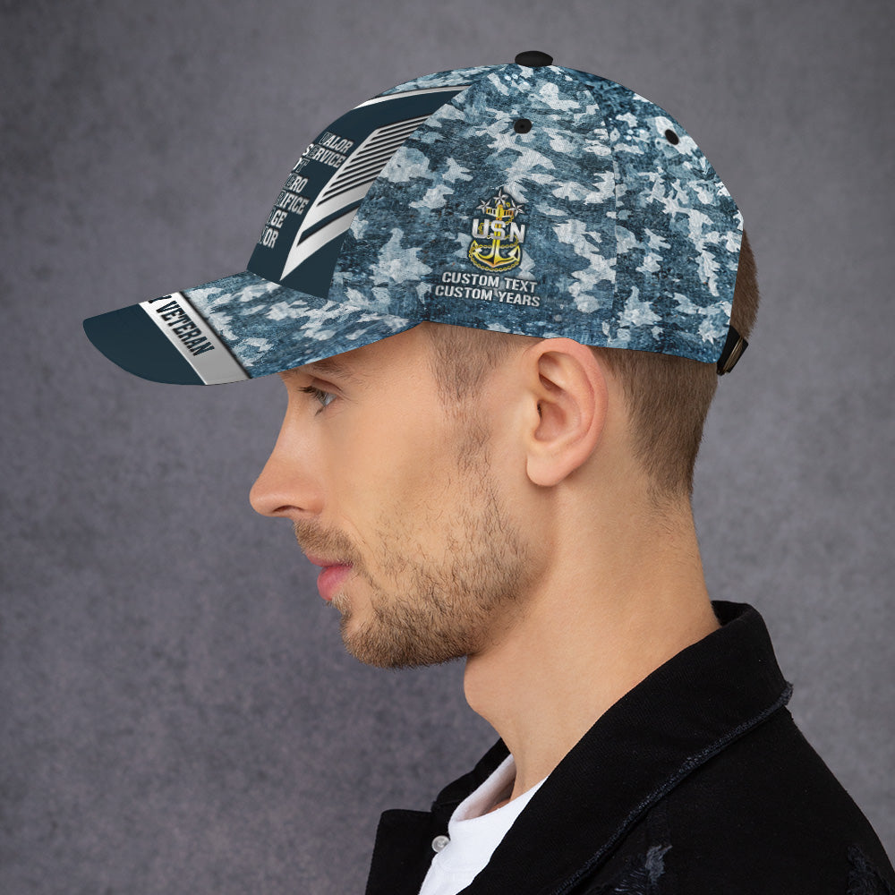 Custom Ranks/Insignia, Personalized Name And Years Served All Over Prints Premium Classic Cap JAOVC16