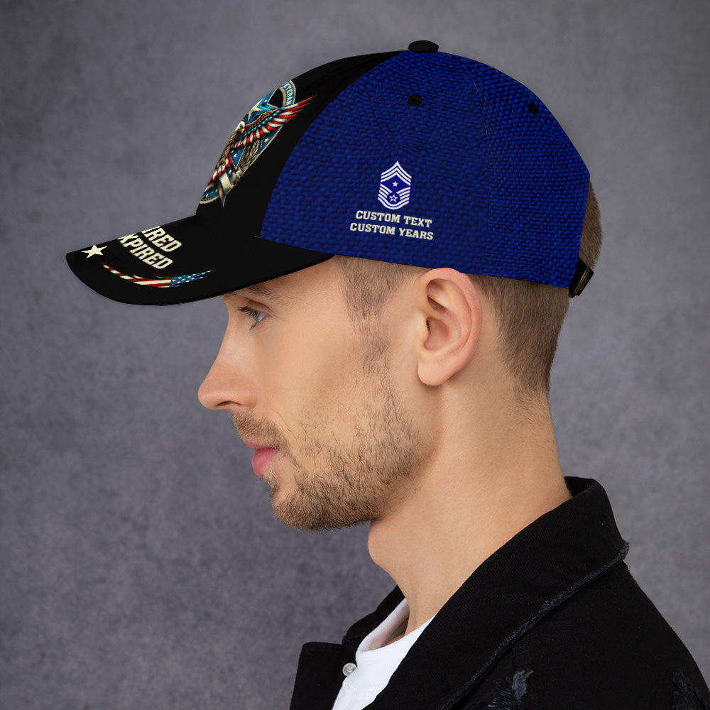 Custom Ranks/Insignia, Personalized Name And Years Served All Over Prints Premium Classic Cap JAOVC19
