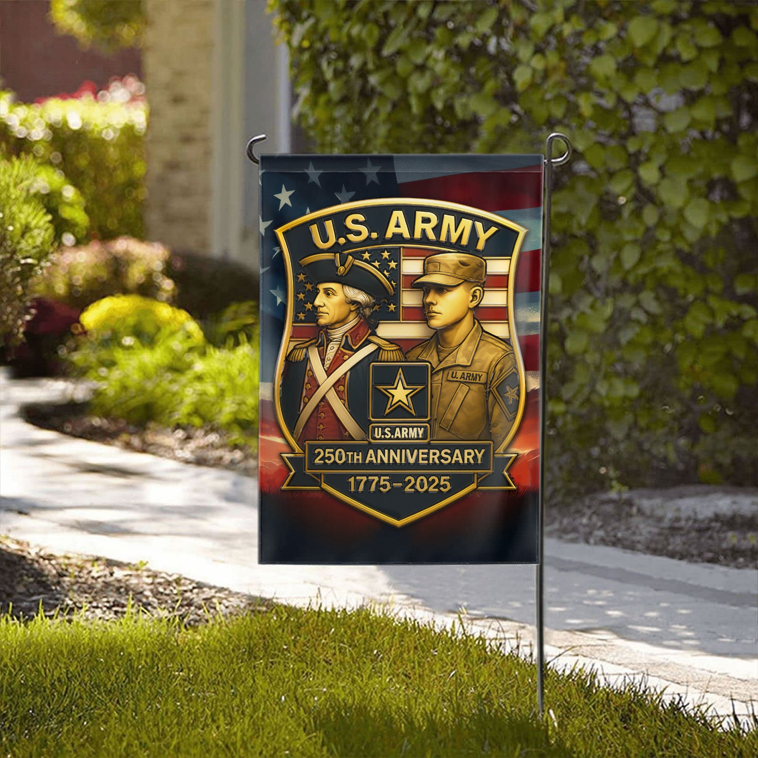 US Army 250th Anniversary 1775 - 2025 Garden Flag Twin-Side Printing