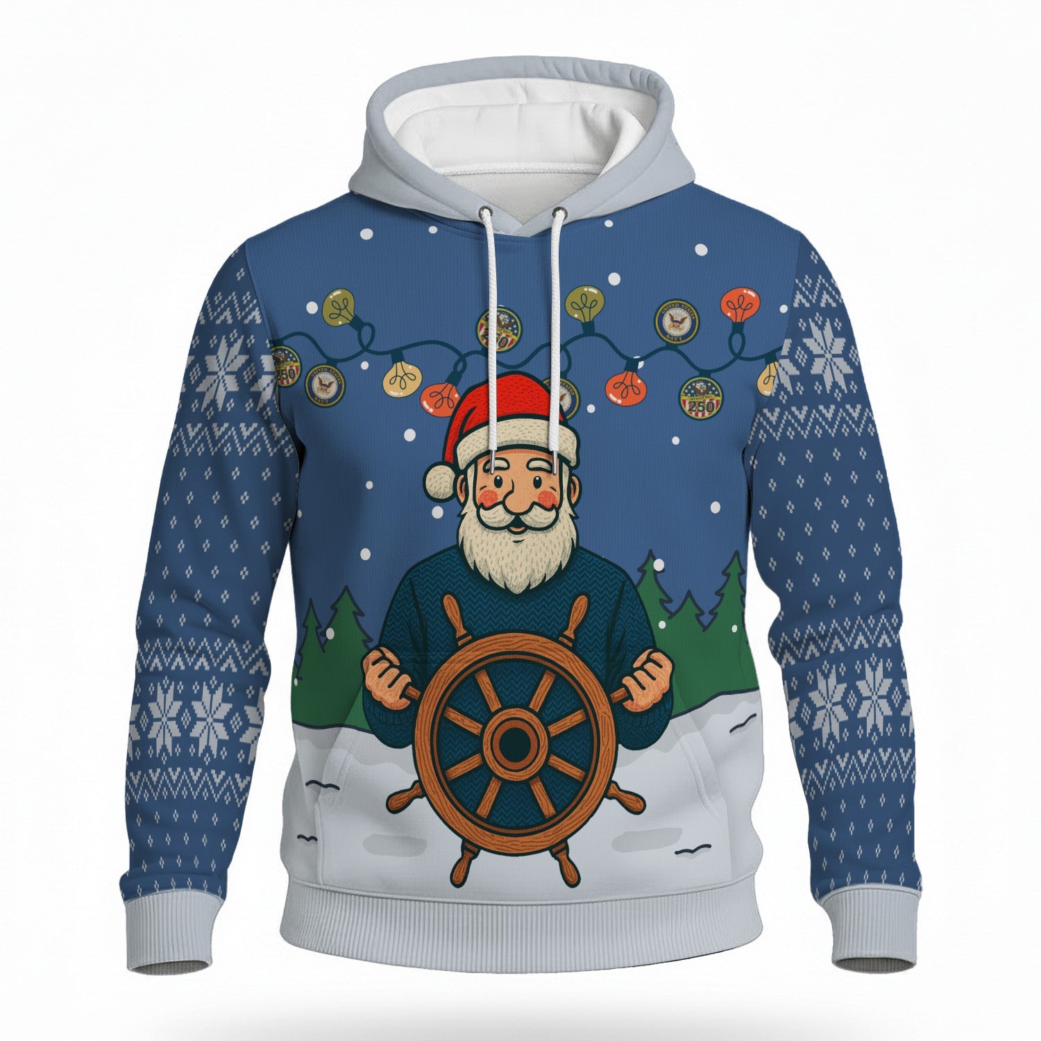 US Navy Xmas 3D All Over Print Hoodie
