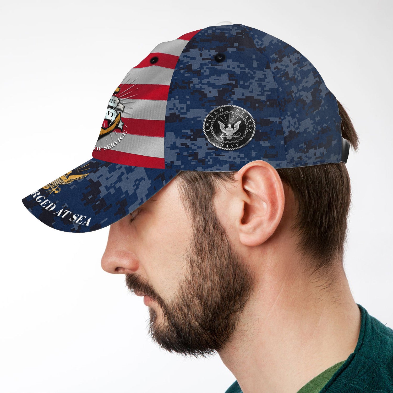US Navy 250 Years A Legacy Forged At Sea All Over Prints Premium Classic Cap