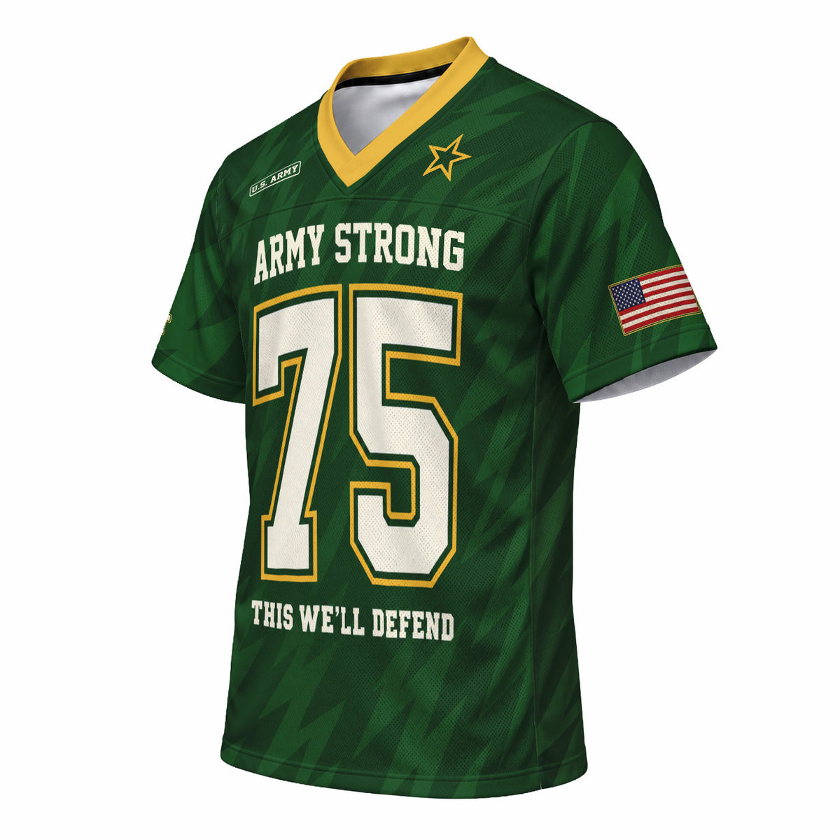 Personalized U.S. Army Sports Jersey Custom Rank and Text Military Shirt