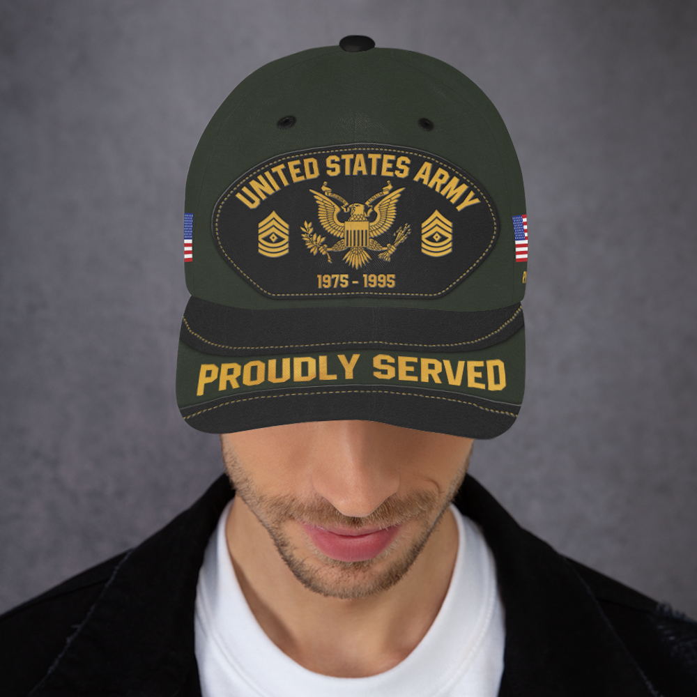 Custom Ranks/Insignia, Personalized Name And Years Served All Over Prints Premium Classic Cap KAOVC19