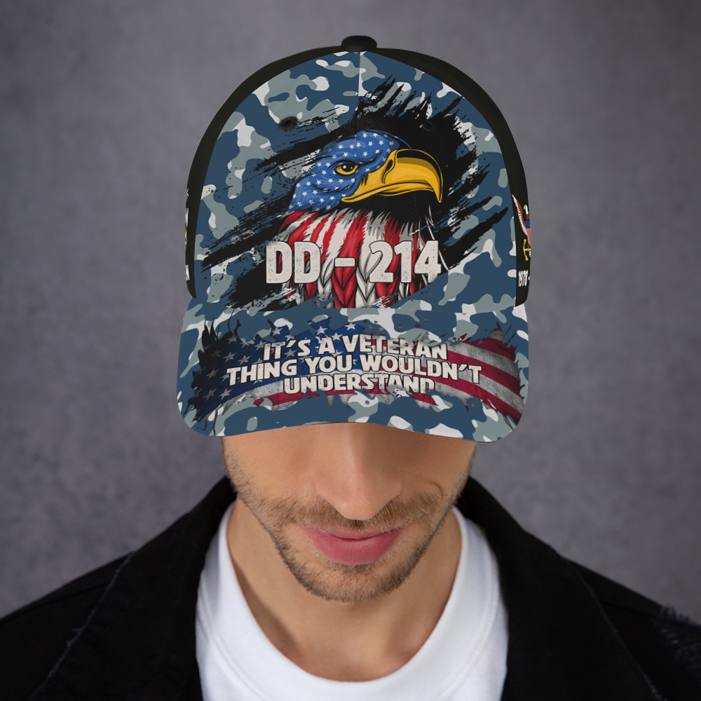 Custom Ranks/Insignia, Personalized Name And Years Served All Over Prints Premium Classic Cap KAOVC18