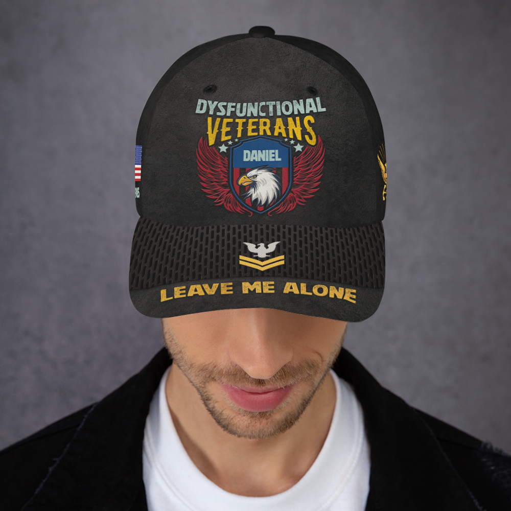 Custom Ranks/Insignia, Personalized Name And Years Served All Over Prints Premium Classic Cap KAOVC23