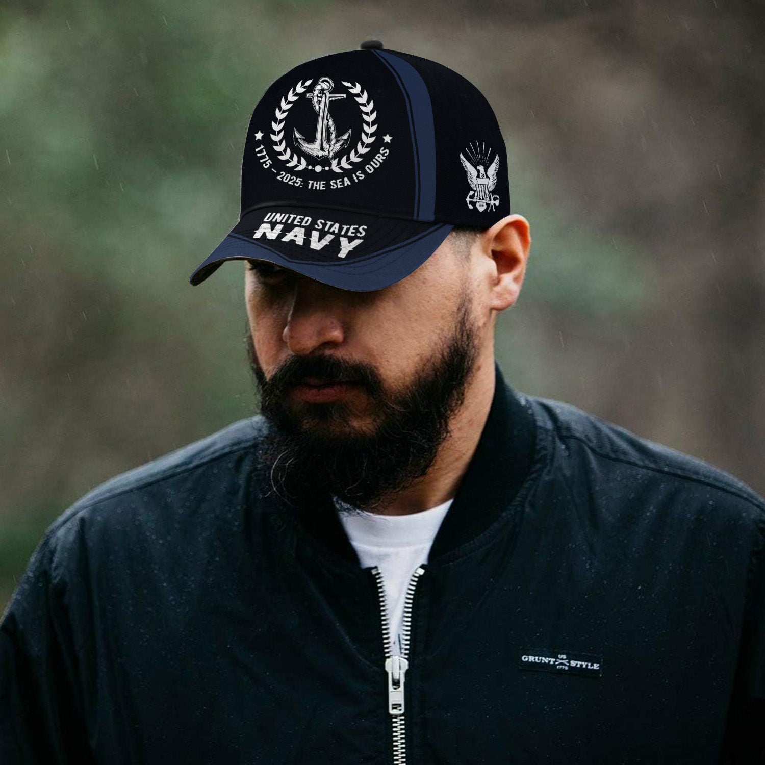 US Navy The Sea Is Our All Over Prints Premium Classic Cap