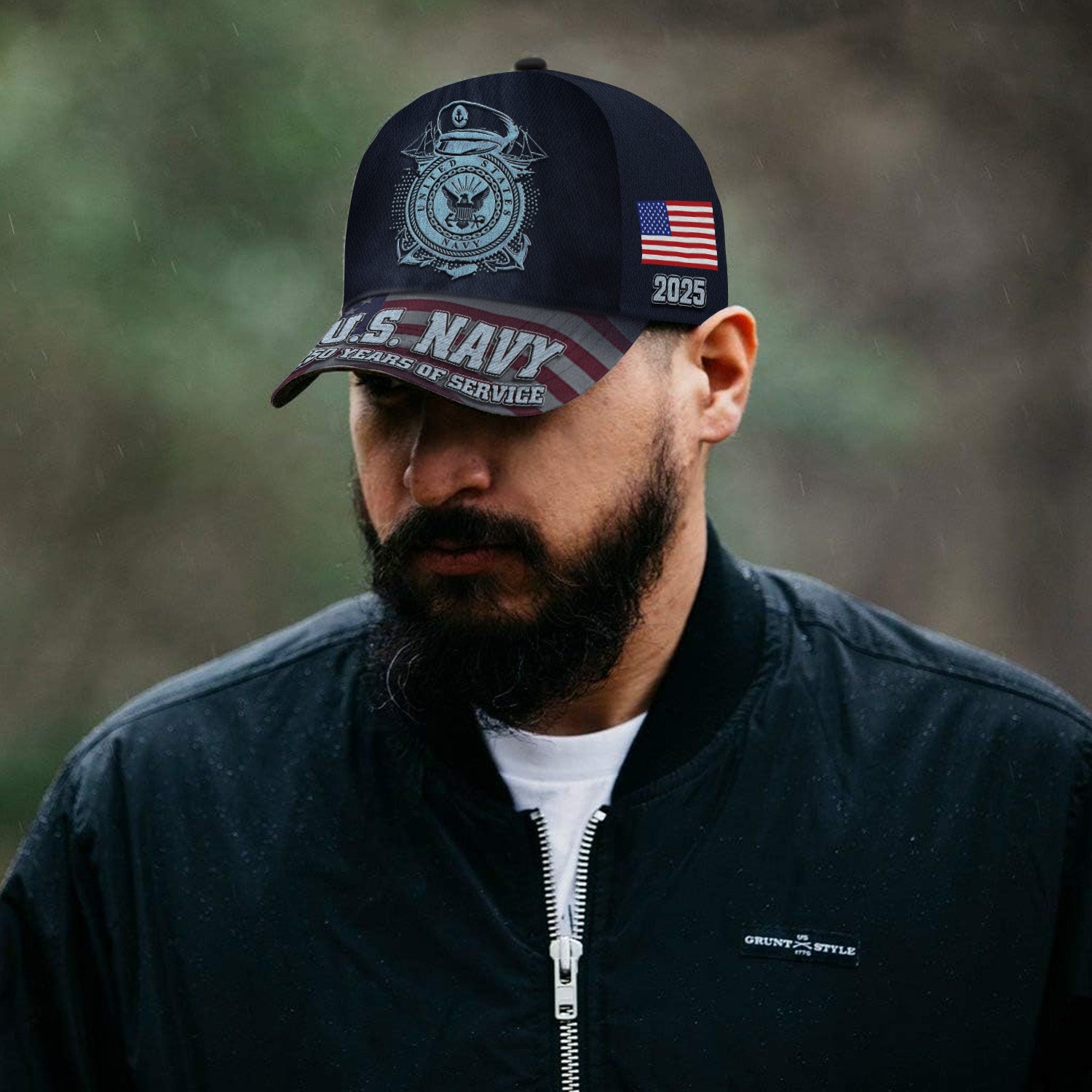 US Navy 250 Years Of Service All Over Prints Premium Classic Cap