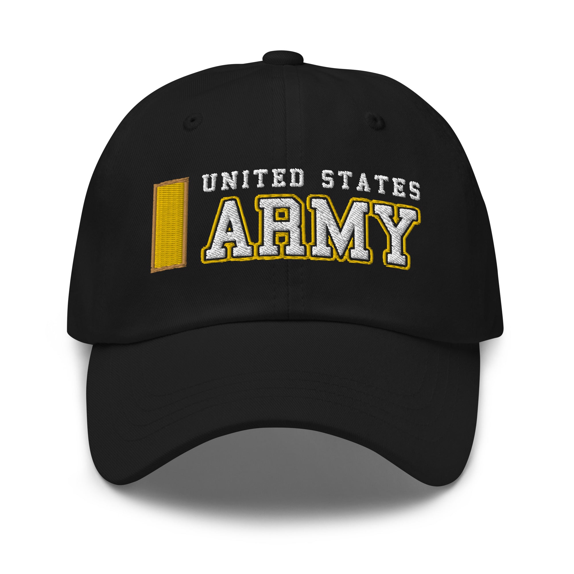 US Army O-1 Second Lieutenant O1 2LT Commissioned Officer Ranks/Insignia Embroidered Dad Hat