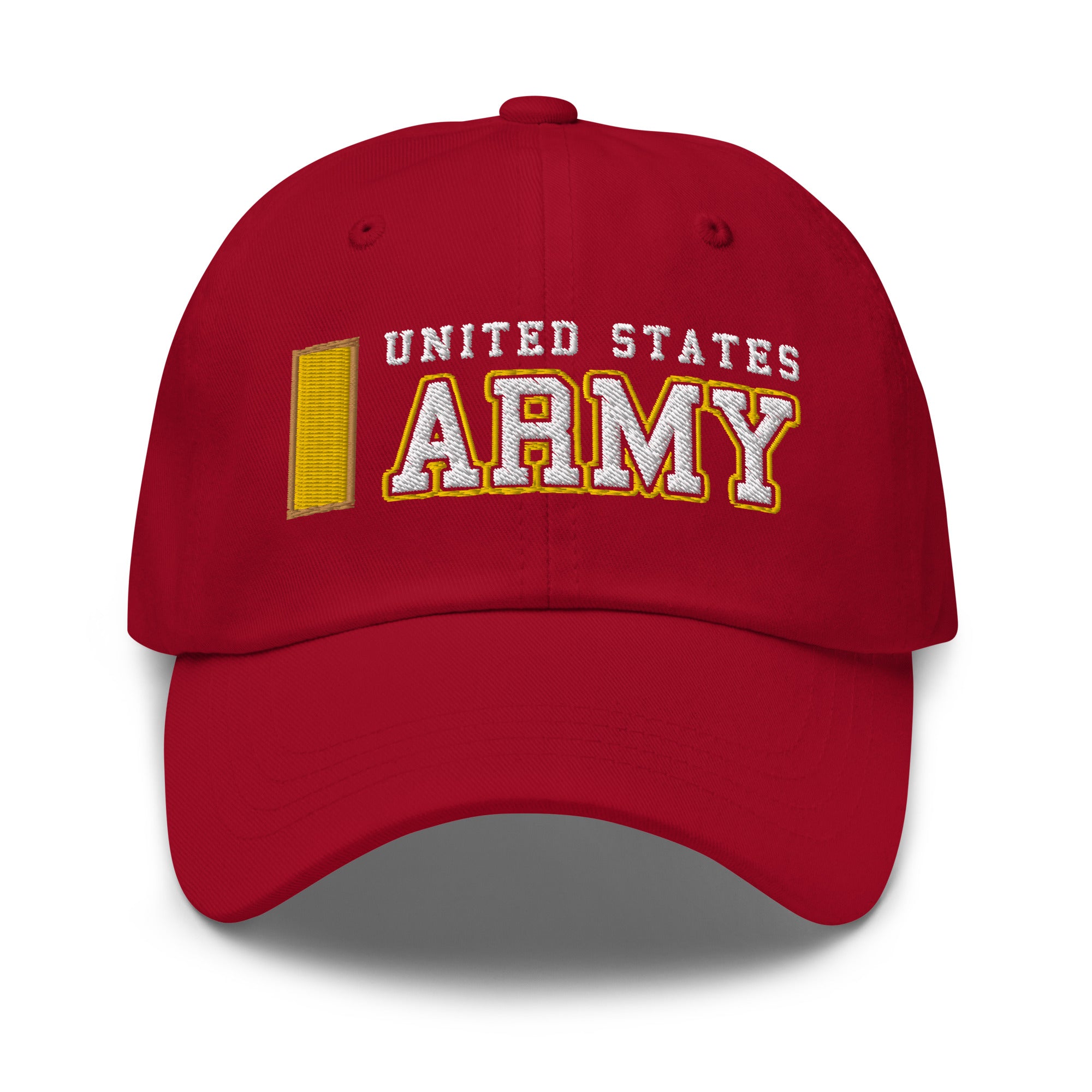 US Army O-1 Second Lieutenant O1 2LT Commissioned Officer Ranks/Insignia Embroidered Dad Hat