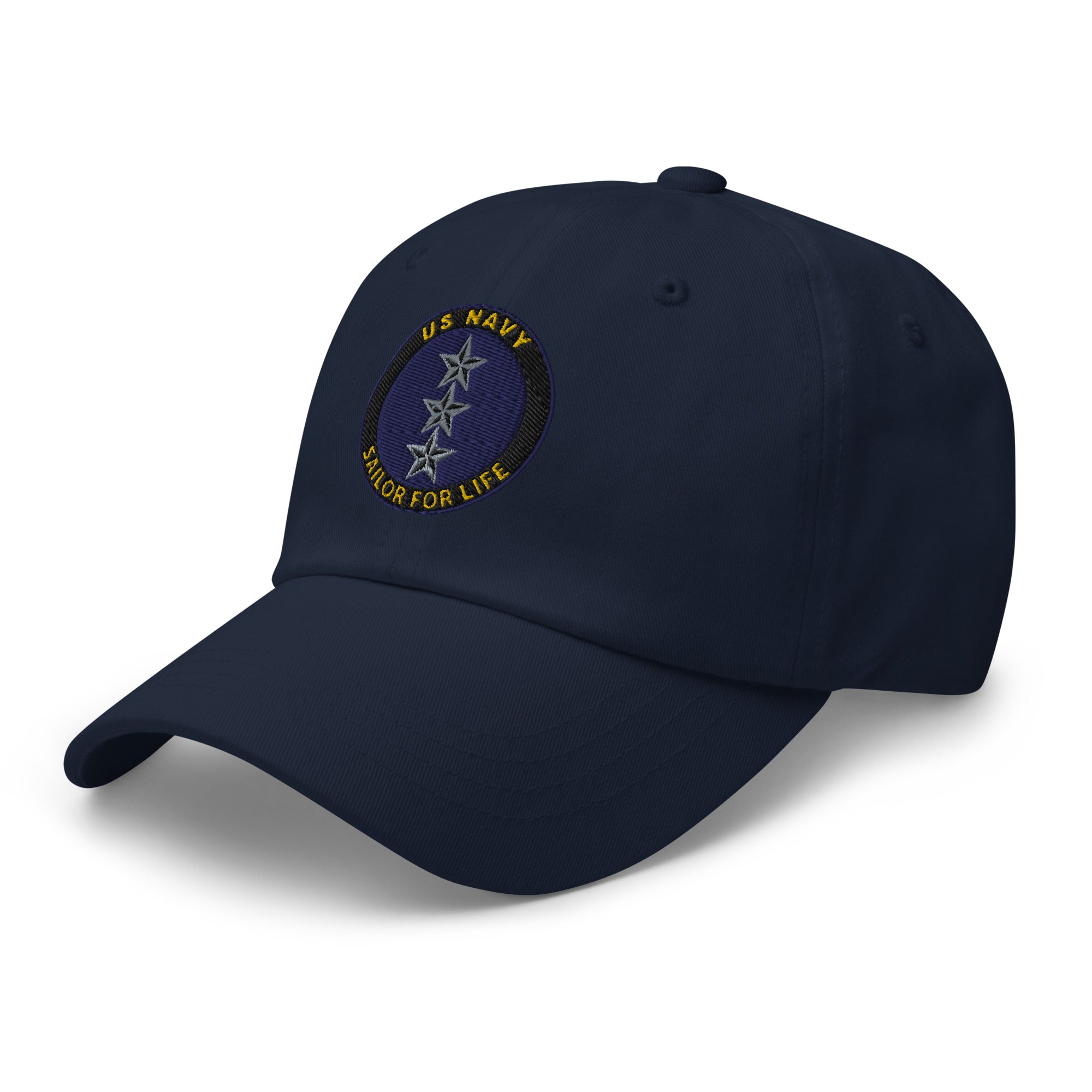 US Navy O-9 Vice Admiral O9 VADM Flag Officer Sailor For Life Embroidered Dad Hat