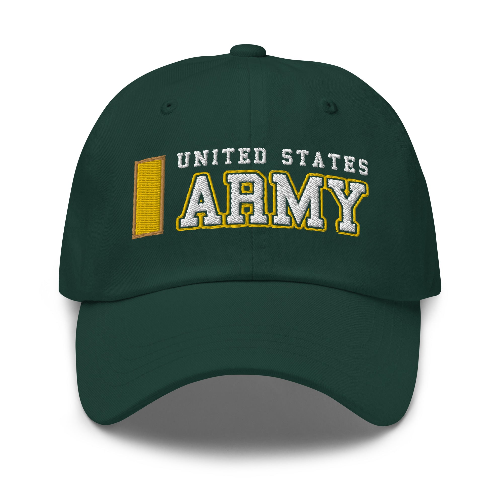 US Army O-1 Second Lieutenant O1 2LT Commissioned Officer Ranks/Insignia Embroidered Dad Hat