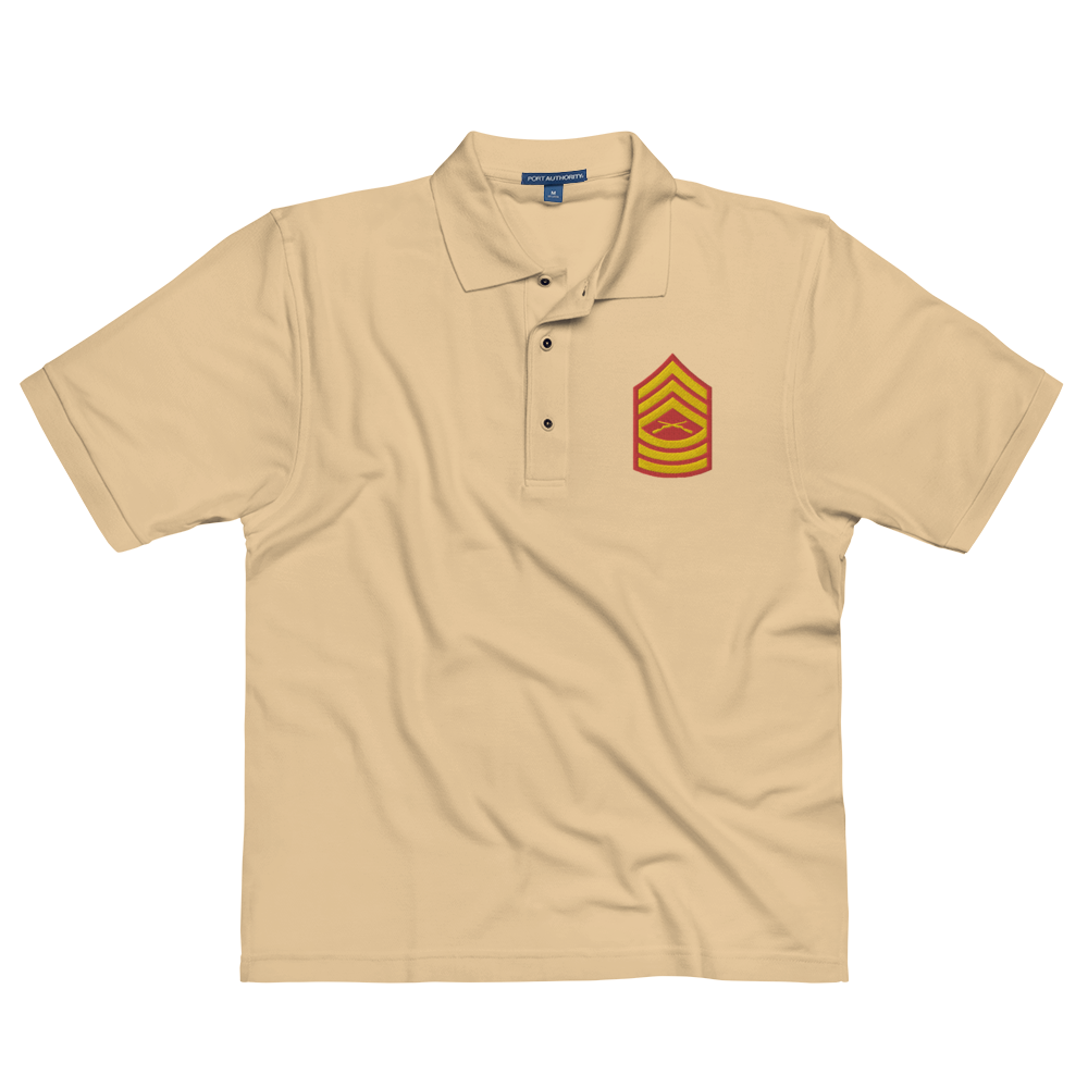 Custom MARlNE Ranks, Insignia Embroidered Port Authority Polo Shirt