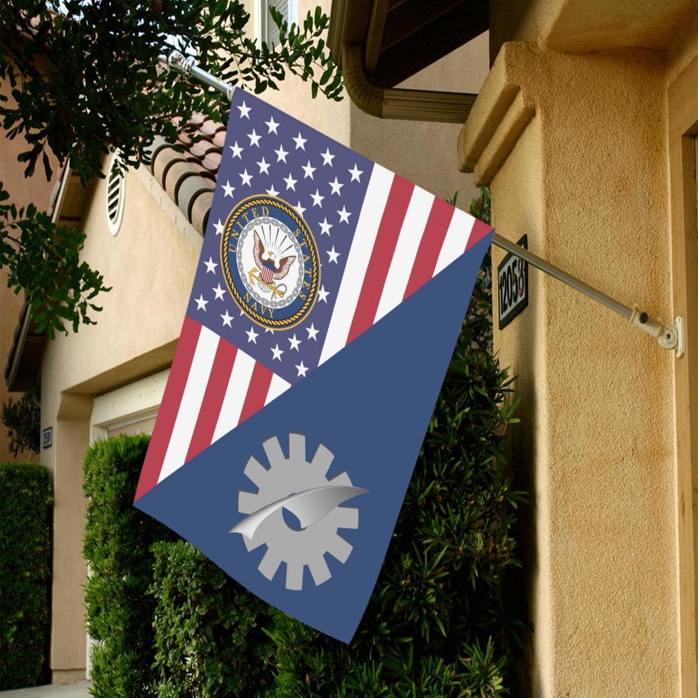 US Navy Data Processing Technician Navy DP House Flag 28 inches x 40 inches Twin-Side Printing-HouseFlag-Navy-Rate-Veterans Nation