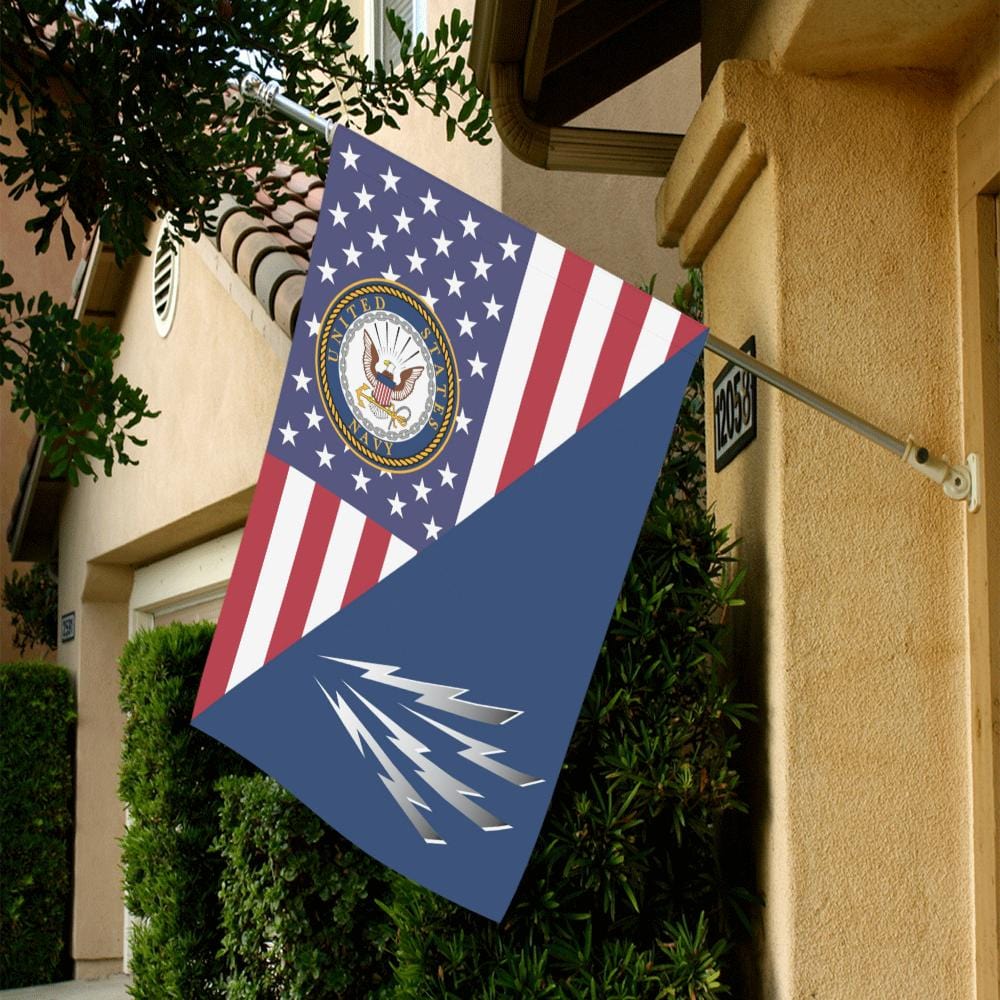 US Navy Radioman Navy RM House Flag 28 inches x 40 inches Twin-Side Printing-HouseFlag-Navy-Rate-Veterans Nation