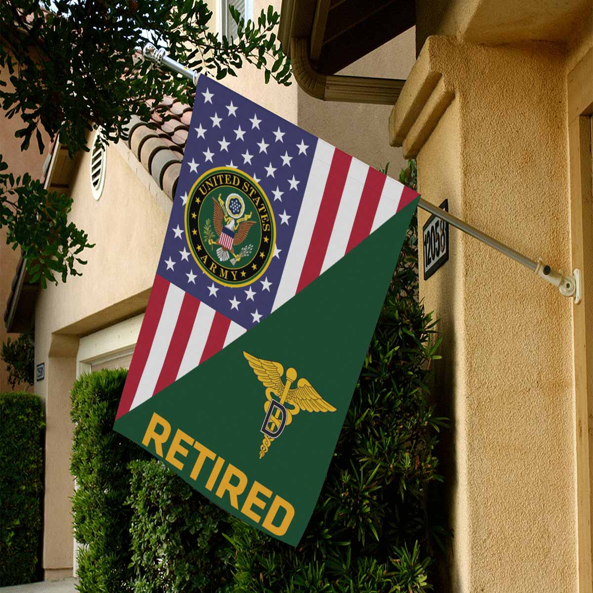 U.S. Army Dental Corps Retired House Flag 28 Inch x 40 Inch Twin-Side Printing-HouseFlag-Army-Branch-Veterans Nation