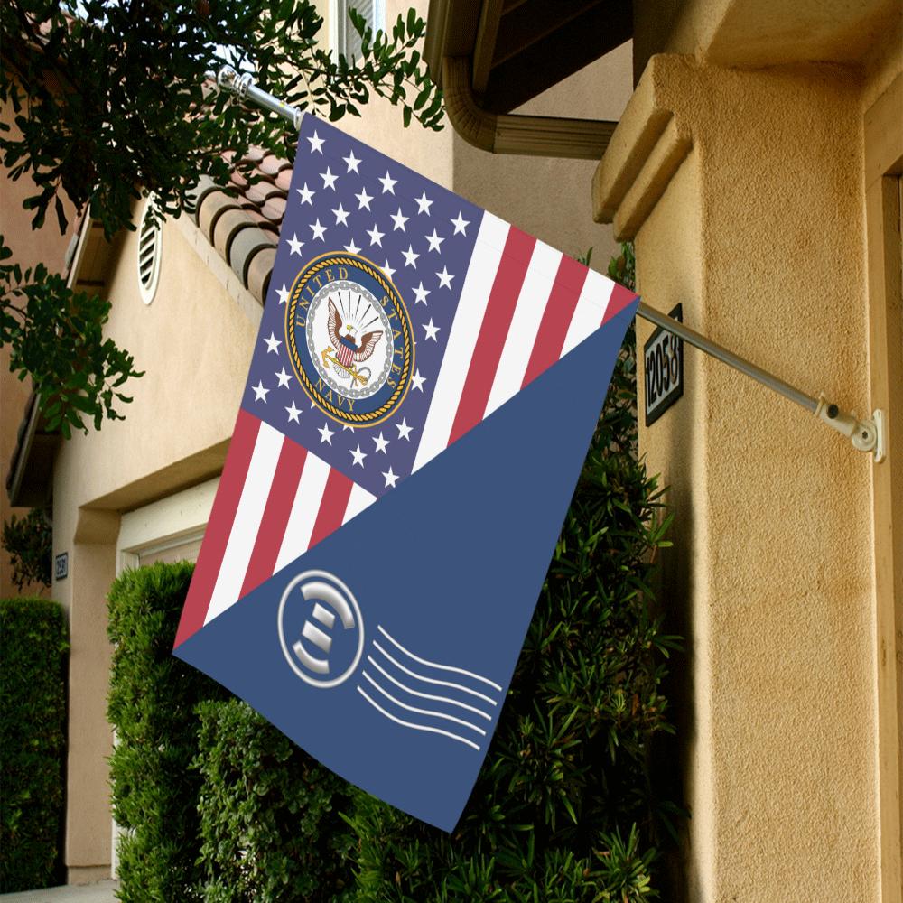 US Navy Postal Clerk Navy PC House Flag 28 inches x 40 inches Twin-Side Printing-HouseFlag-Navy-Rate-Veterans Nation