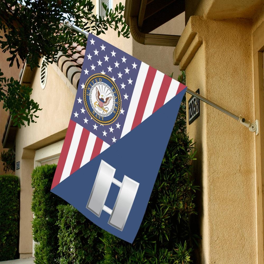 US Navy O-3 Lieutenant O3 LT Junior Officer House Flag 28 inches x 40 inches Twin-Side Printing-HouseFlag-Navy-Officer-Veterans Nation