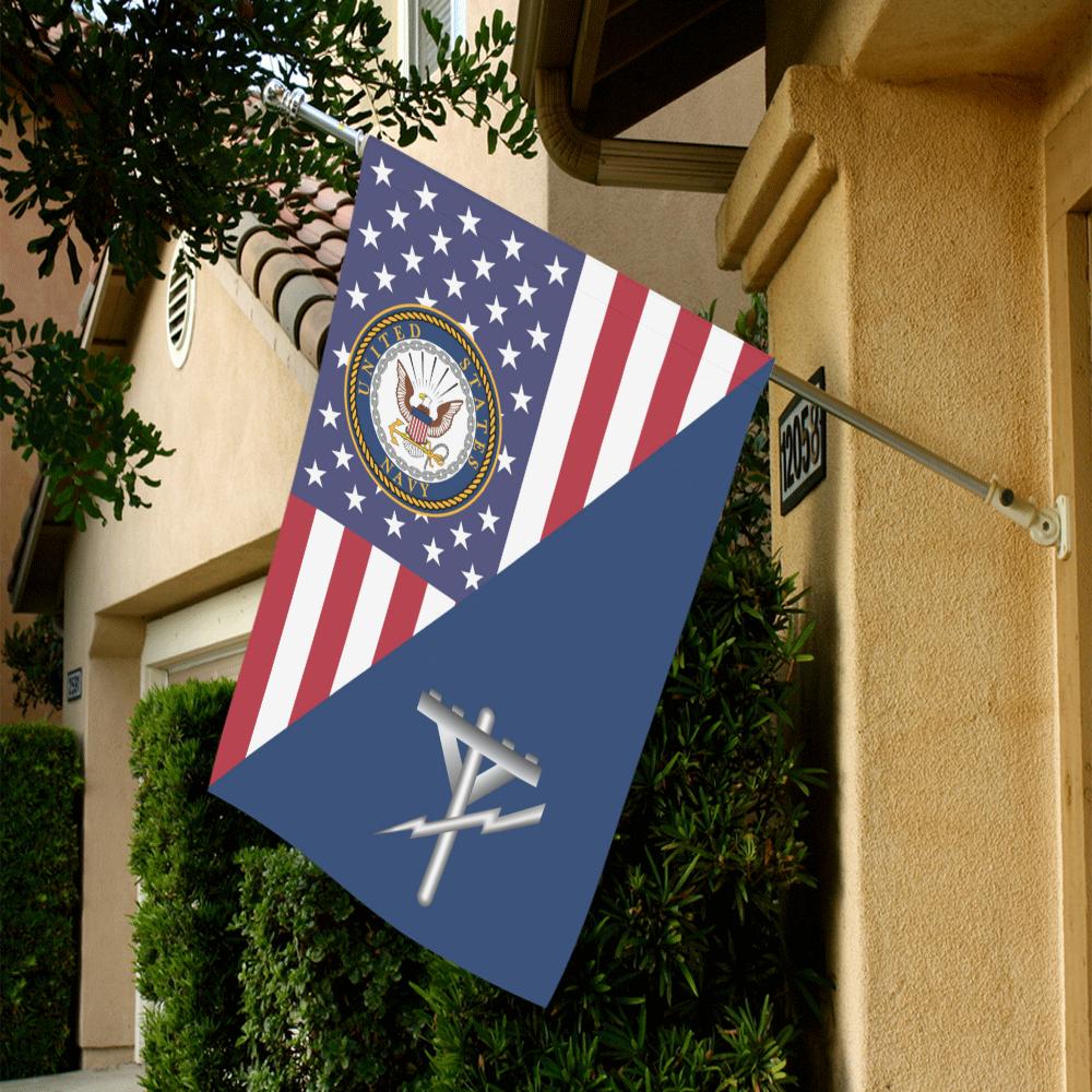 US Navy Construction Electrician Navy CE House Flag 28 inches x 40 inches Twin-Side Printing-HouseFlag-Navy-Rate-Veterans Nation