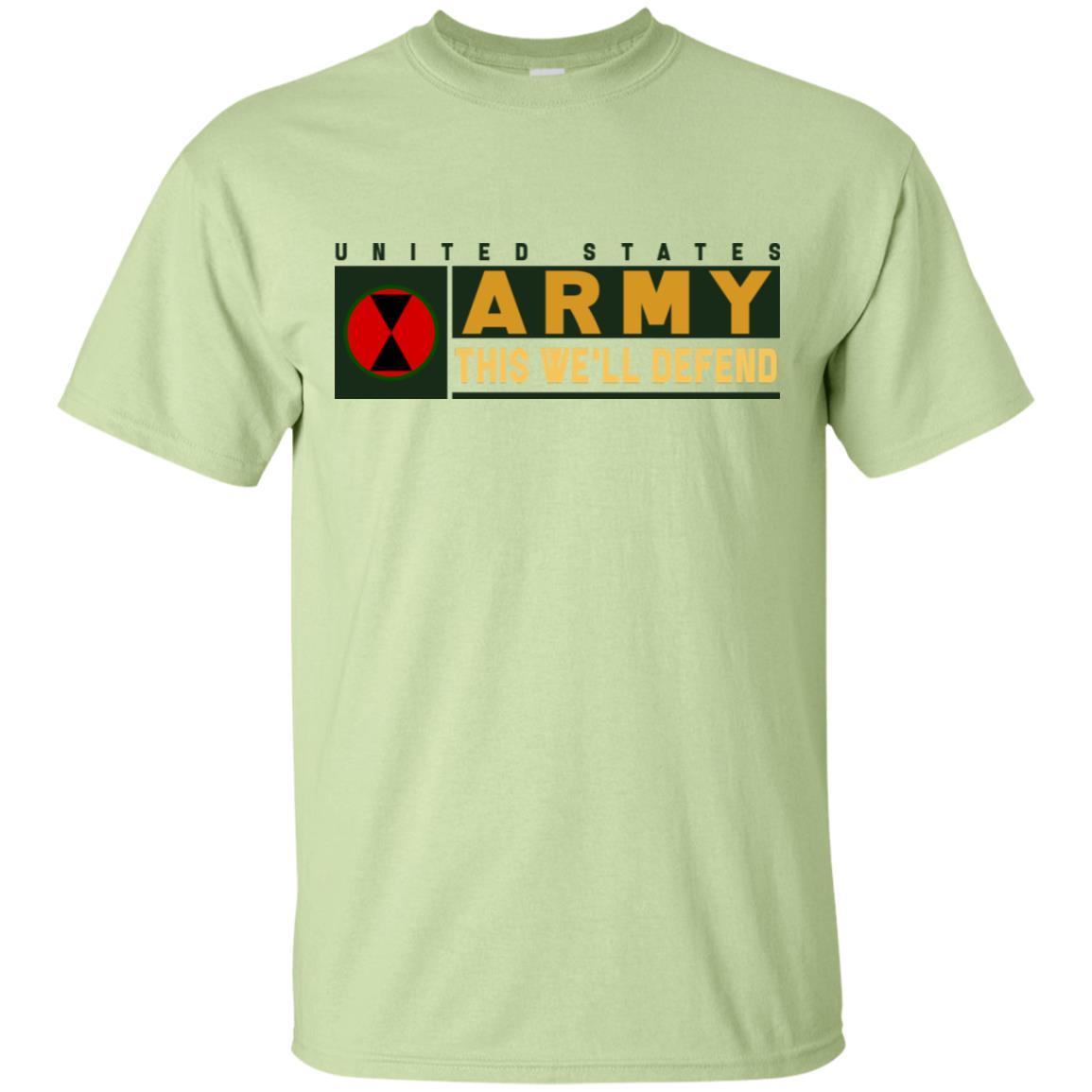 US Army 7th Infantry Division- This We'll Defend T-Shirt On Front For Men-TShirt-Army-Veterans Nation