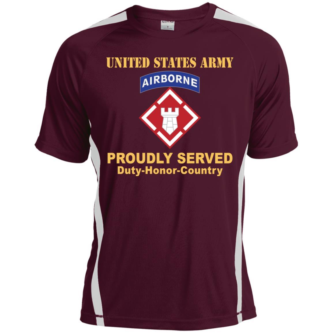 US ARMY 20TH ENGINEER BRIGADE- Proudly Served T-Shirt On Front For Men-TShirt-Army-Veterans Nation