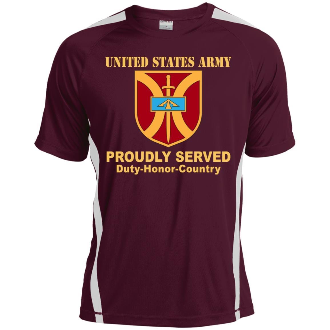 US ARMY 916 SUPPORT BRIGADE- Proudly Served T-Shirt On Front For Men-TShirt-Army-Veterans Nation