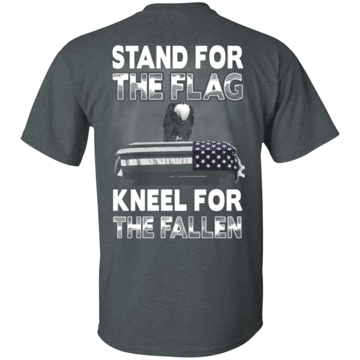 Military T-Shirt "Veteran - Stand For The Flag Kneel For The Fallen"-TShirt-General-Veterans Nation
