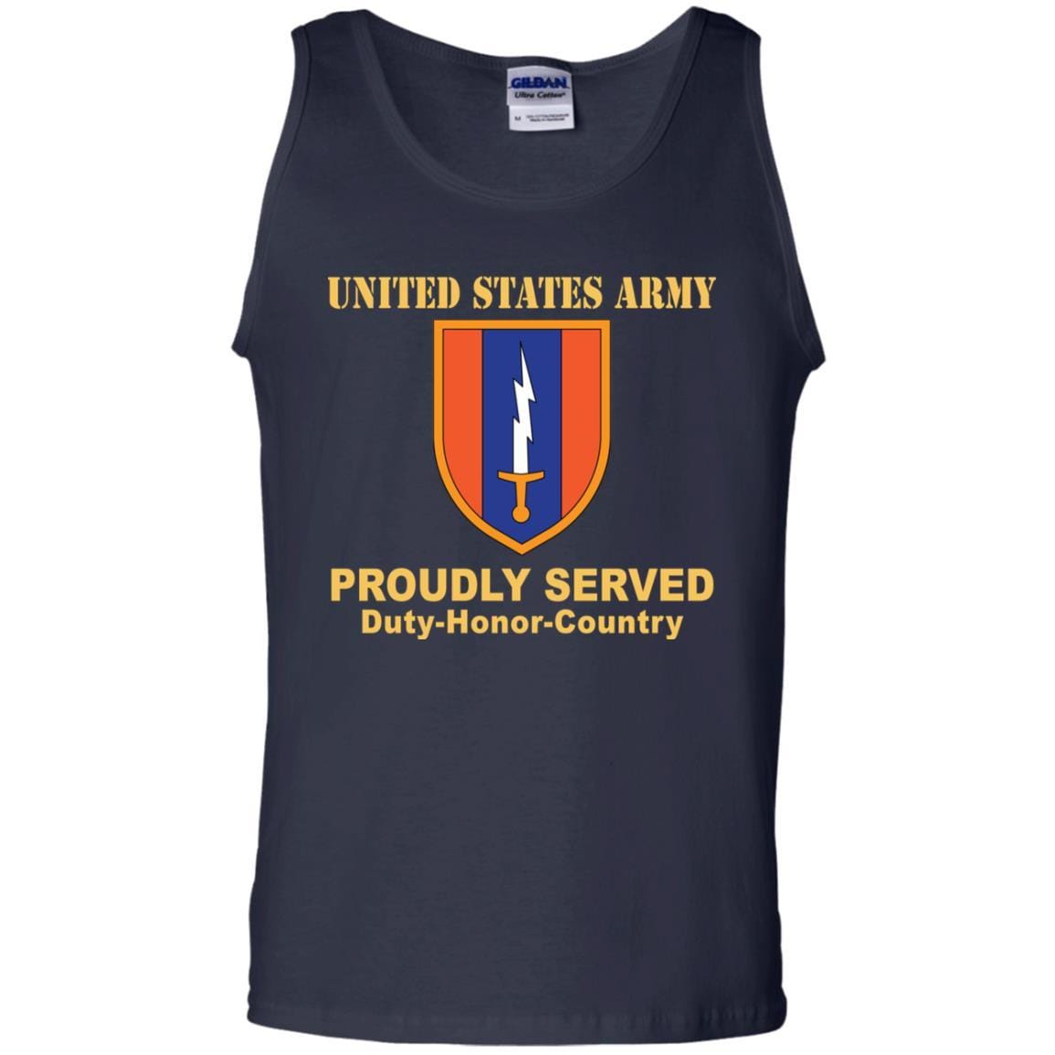US ARMY 1ST SIGNAL- Proudly Served T-Shirt On Front For Men-TShirt-Army-Veterans Nation