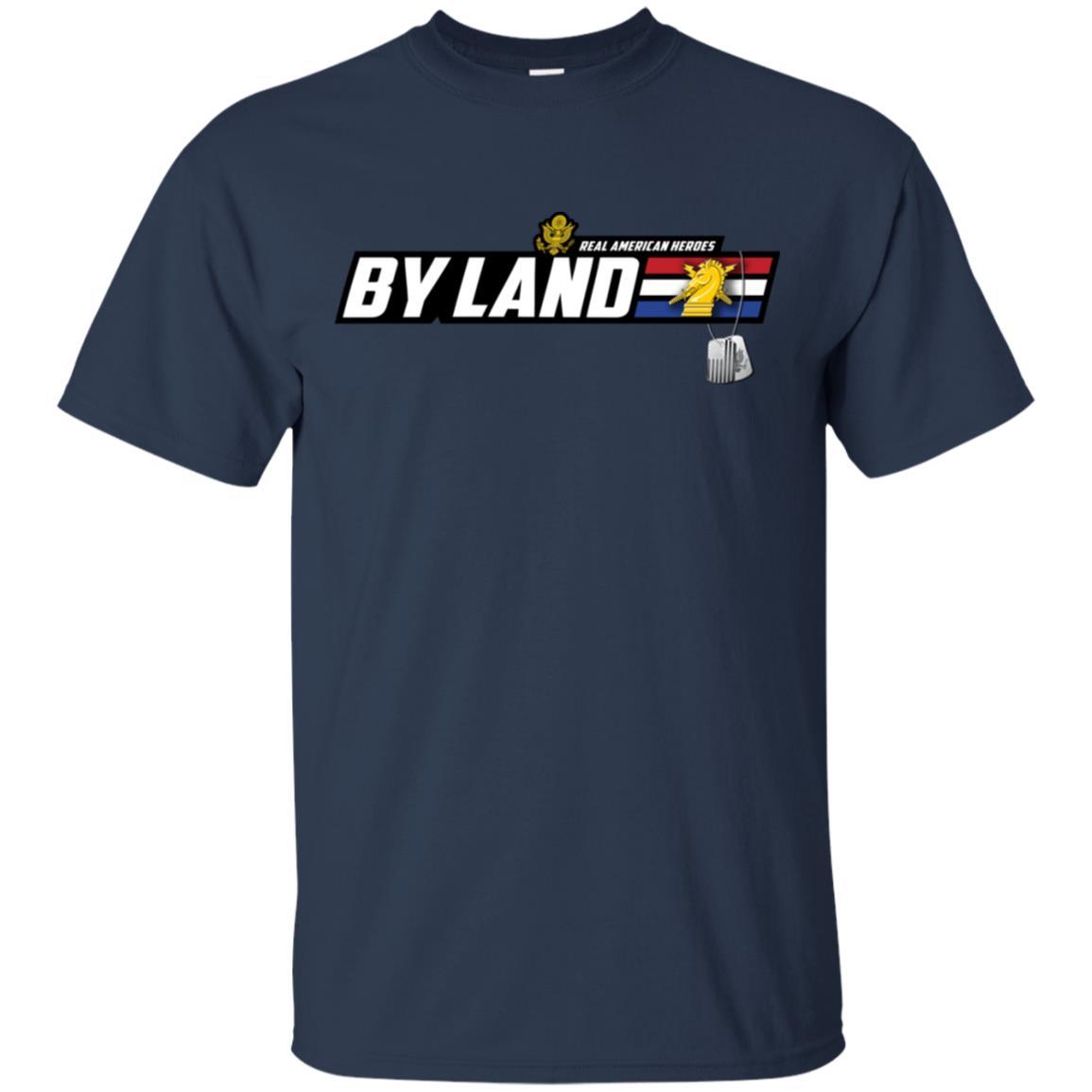 US Army T-Shirt "Psychological Ops Real American Heroes By Land" On Front-TShirt-Army-Veterans Nation
