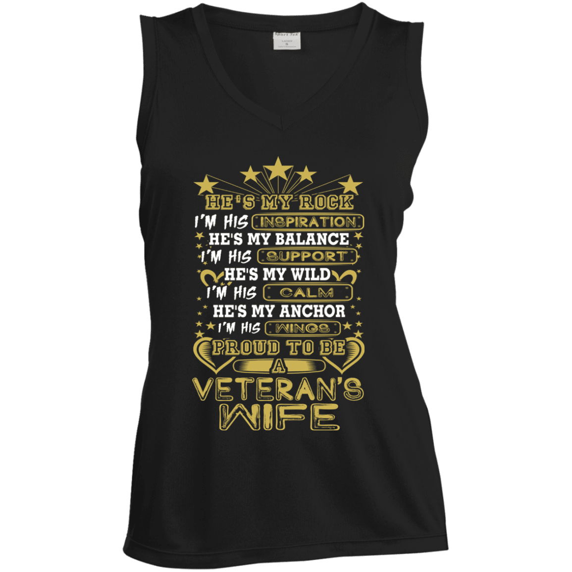 Military T-Shirt "Proud To Be A Veteran's Wife" -TShirt-General-Veterans Nation
