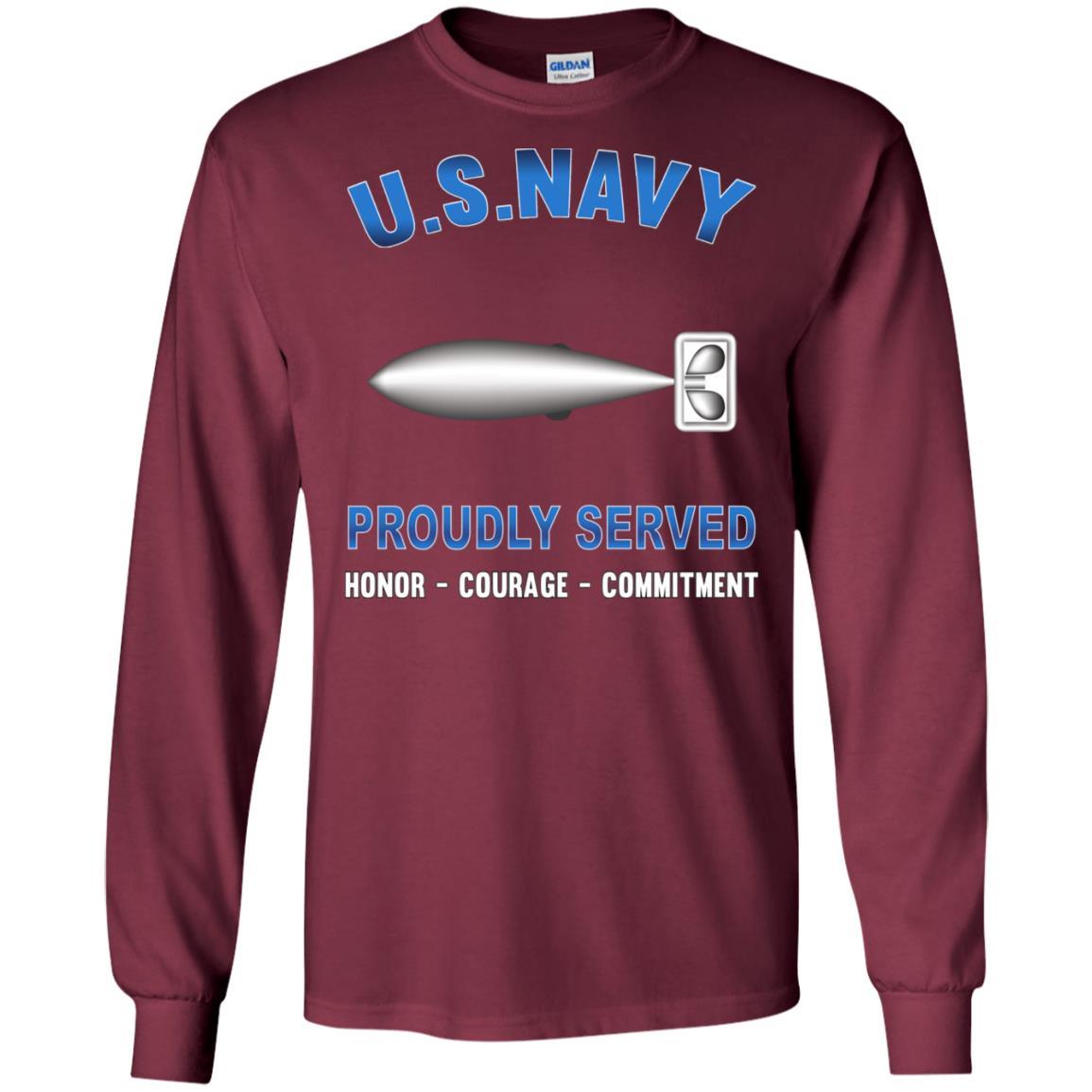 U.S Navy Torpedoman's mate Navy TM - Proudly Served T-Shirt For Men On Front-TShirt-Navy-Veterans Nation