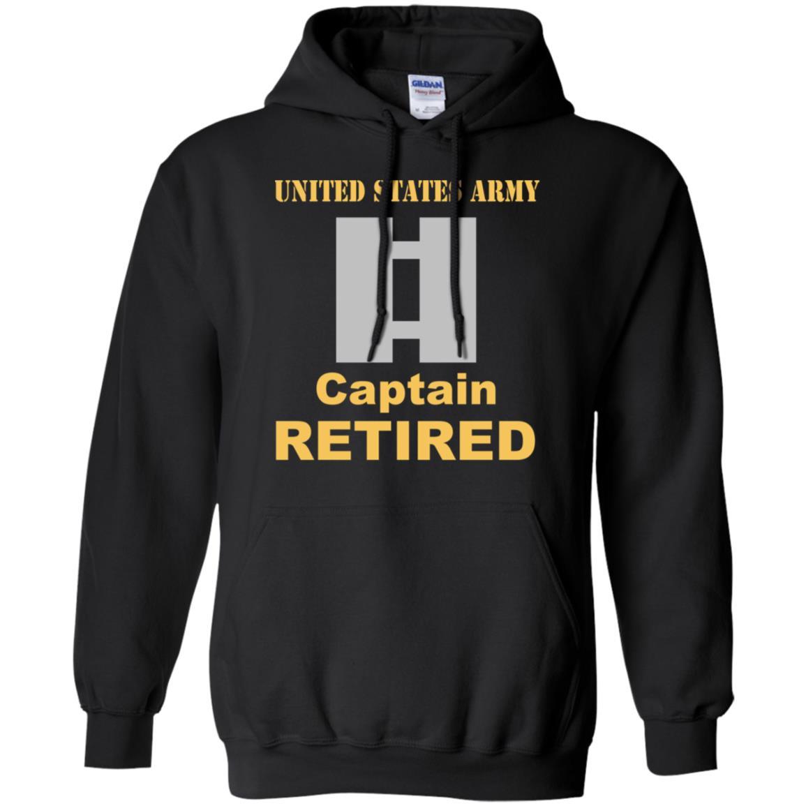 US Army O-3 Captain O3 CPT Commissioned Officer Retired Men T Shirt On Front-TShirt-Army-Veterans Nation