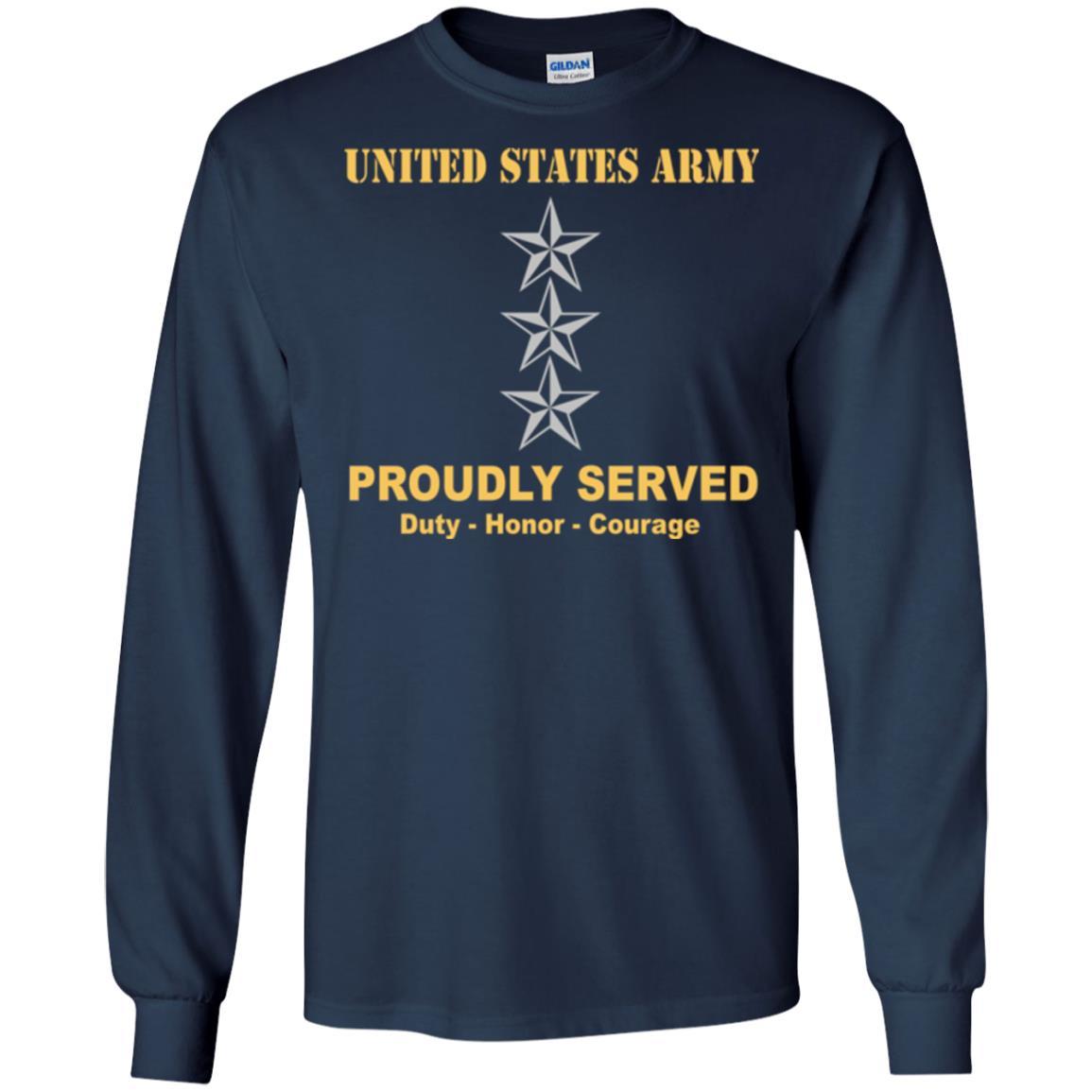 US Army O-9 Lieutenant General O9 LTG General Officer Ranks Men Front Shirt US Army Rank-TShirt-Army-Veterans Nation