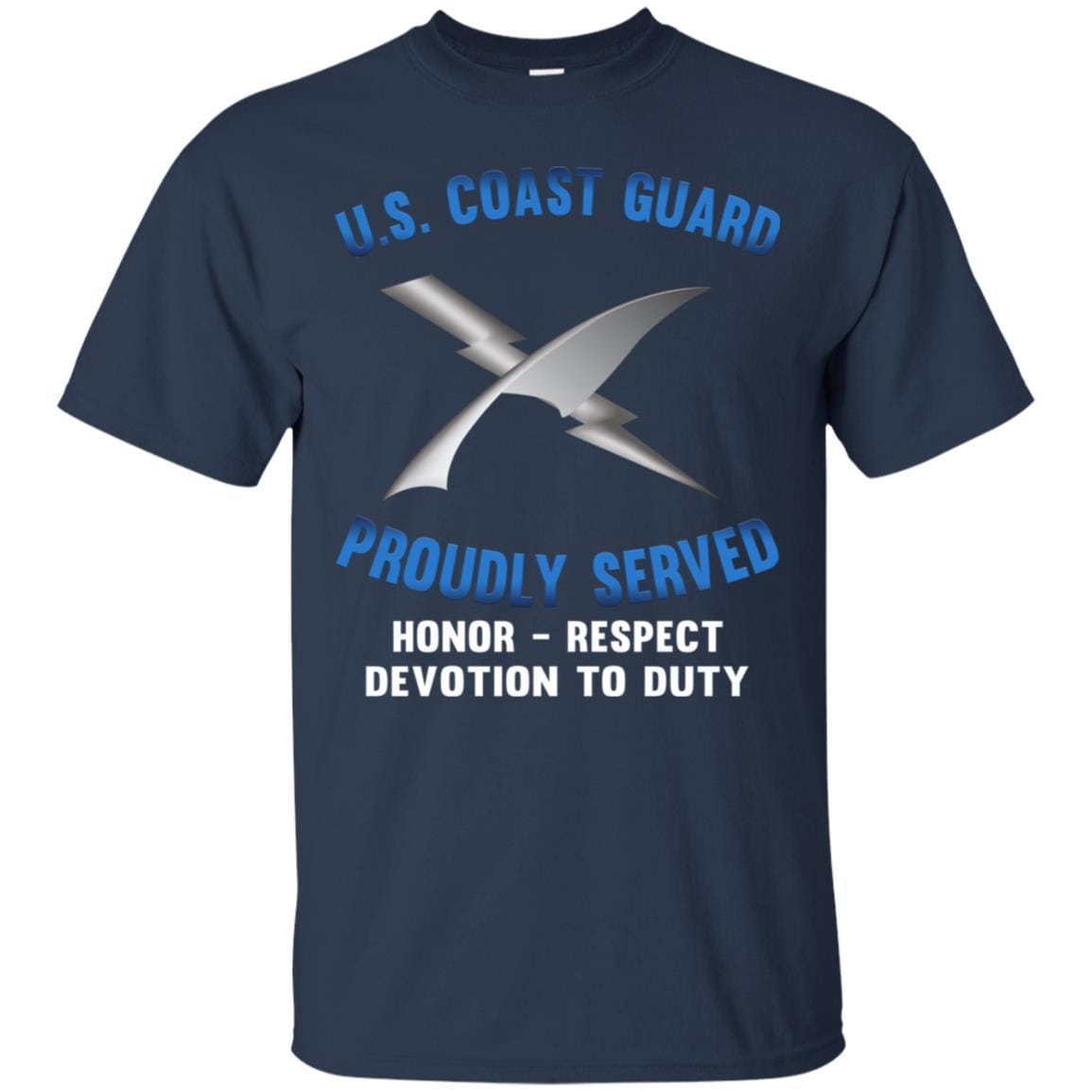 US Coast Guard Intelligence Specialist IS Logo Proudly Served T-Shirt For Men On Front-TShirt-USCG-Veterans Nation