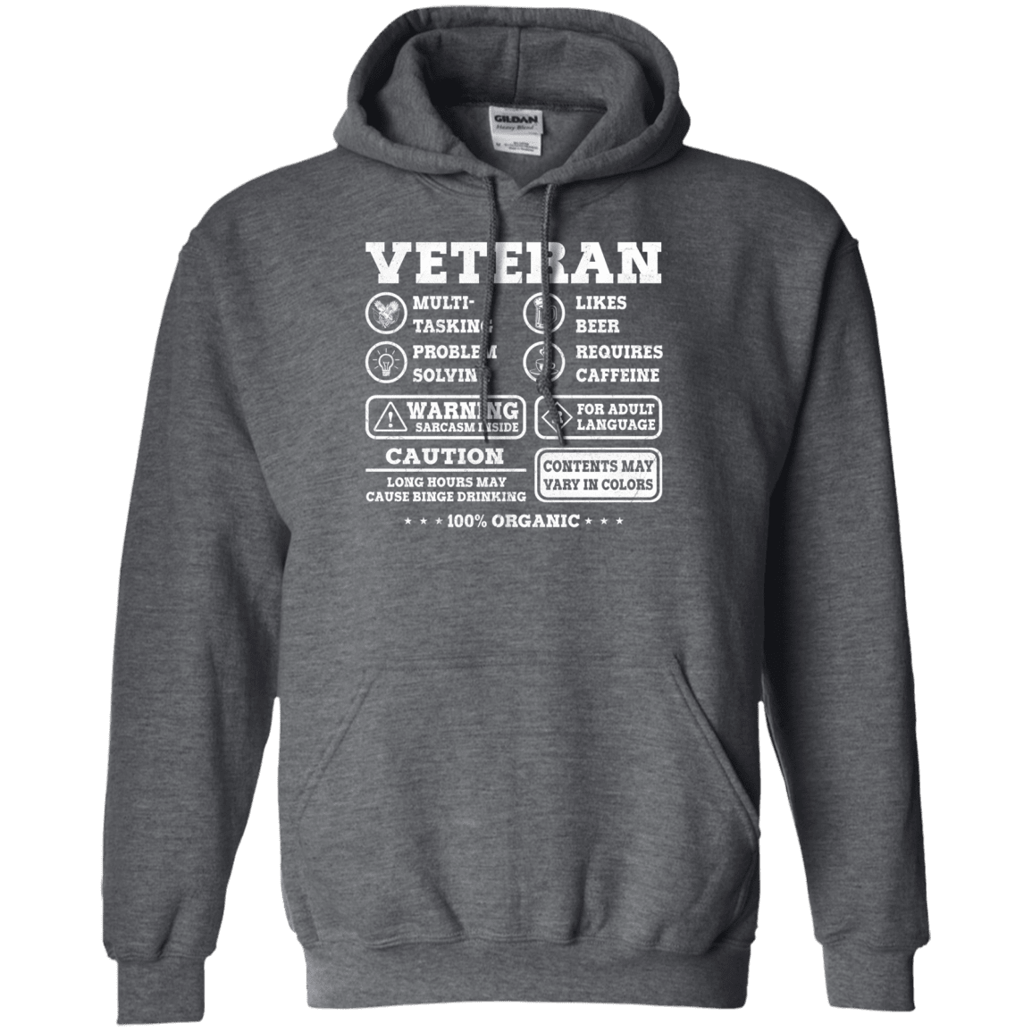 Military T-Shirt "Veteran Multitasking Sarcasm Men" Front-TShirt-General-Veterans Nation