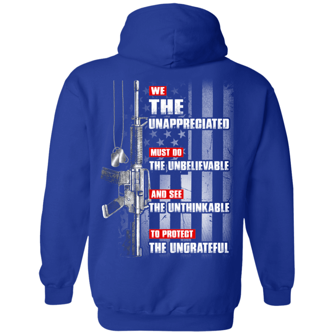 Military T-Shirt "UNAPPRECIATED VETERAN" - Men Back-TShirt-General-Veterans Nation