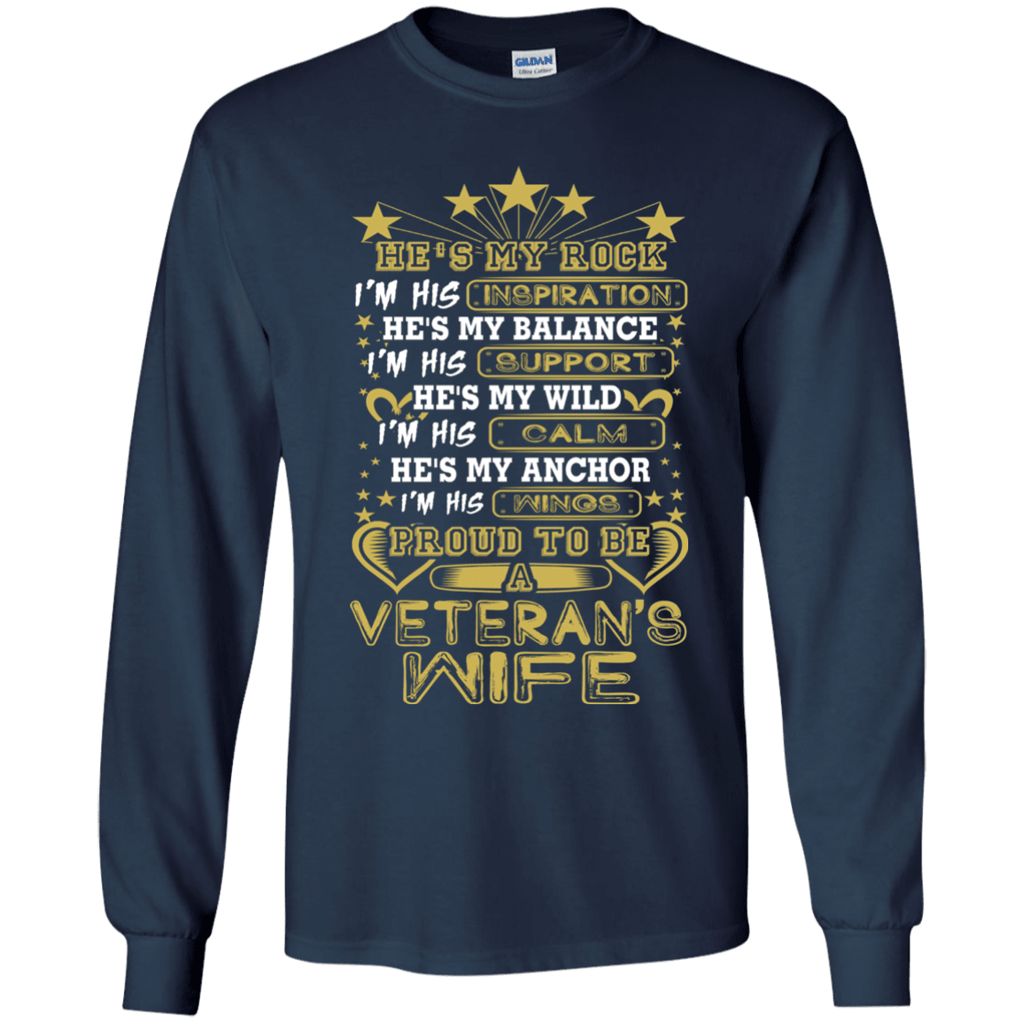 Military T-Shirt "Proud To Be A Veteran's Wife" -TShirt-General-Veterans Nation