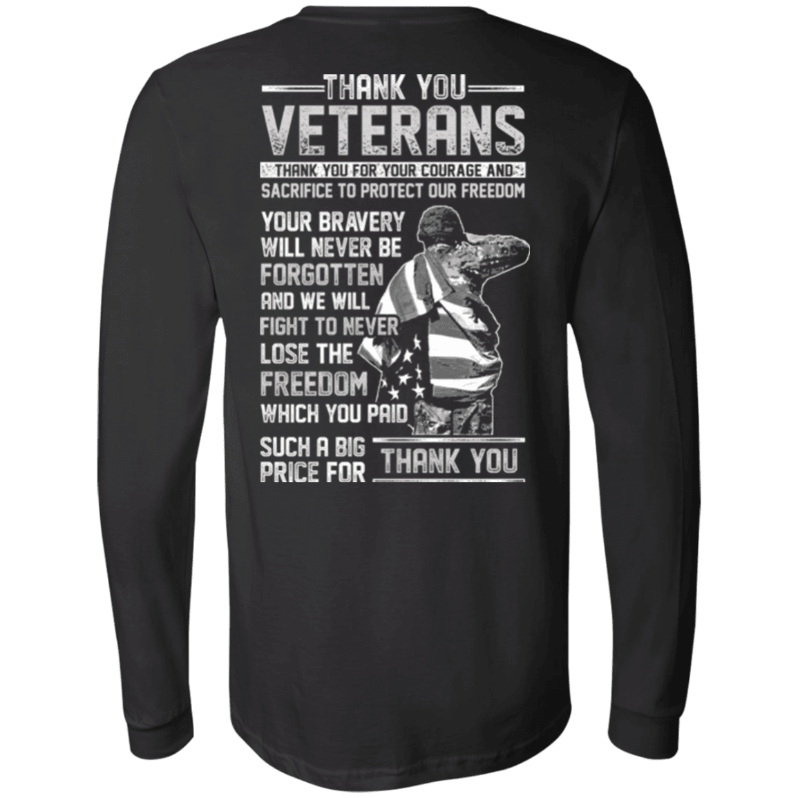 Military T-Shirt "Thank You Veterans"-TShirt-General-Veterans Nation