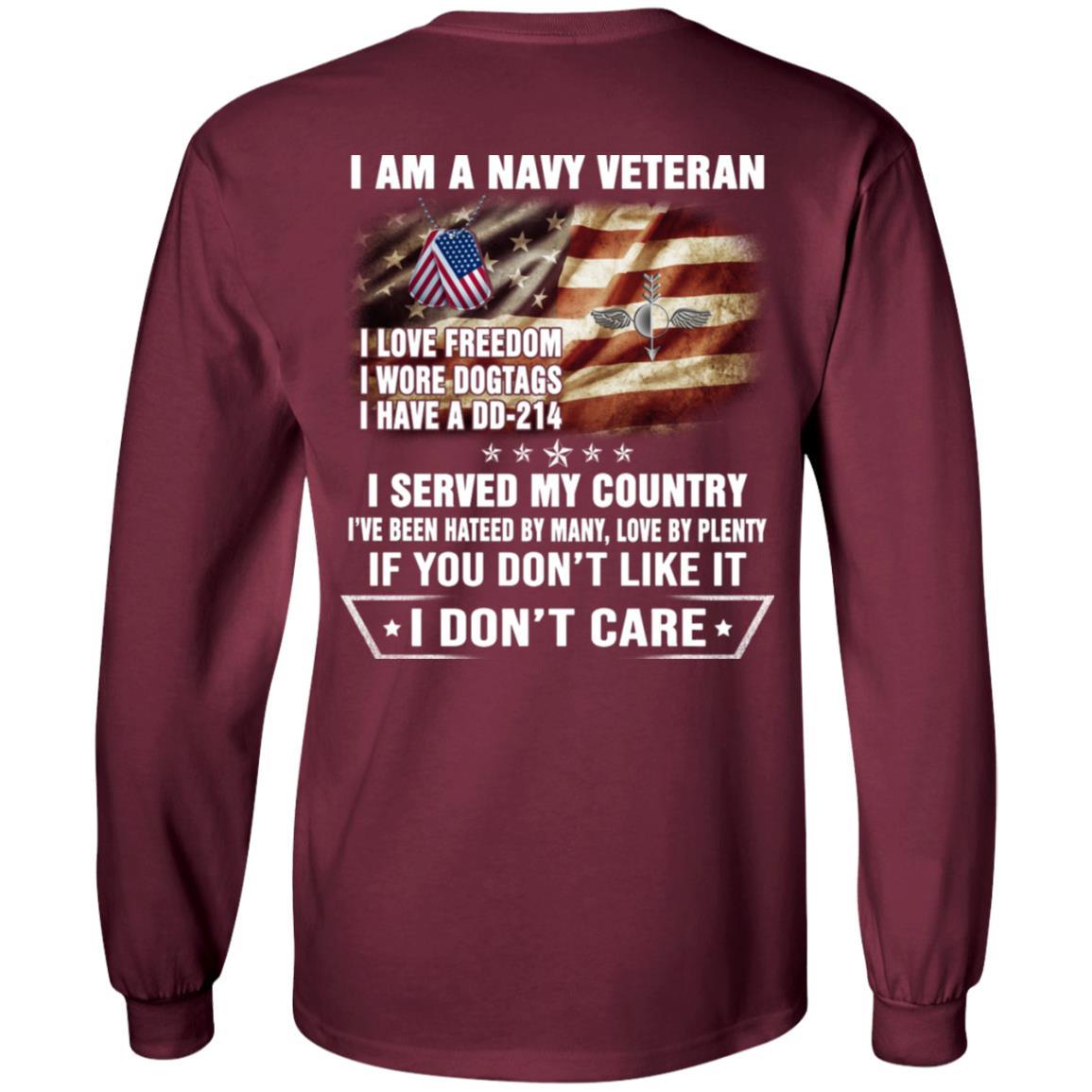 I Am A Navy Aerographers Mate Navy AG Veteran T-Shirt On Back-TShirt-Navy-Veterans Nation